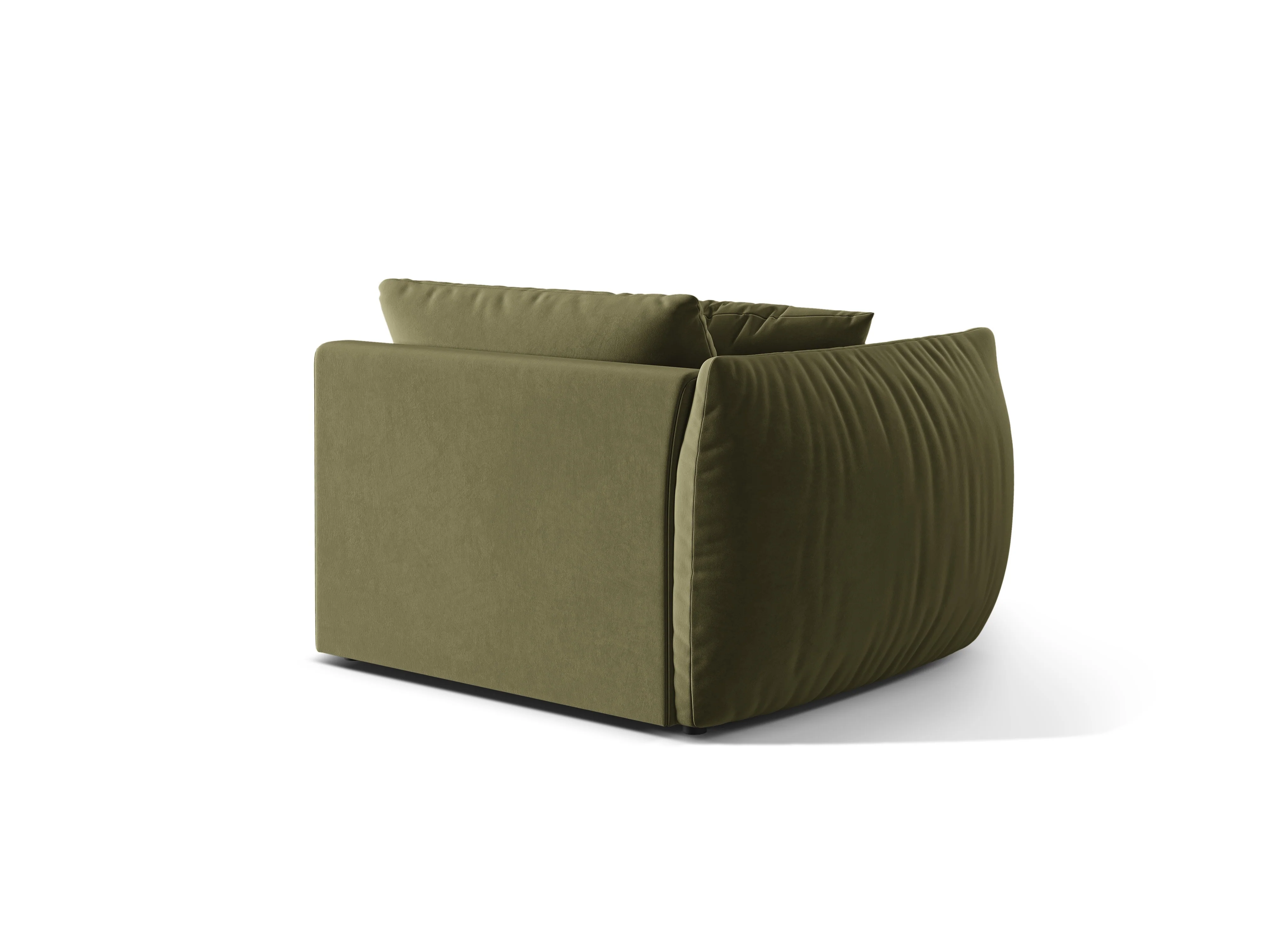 Sofa modułowa aksamitna CHRIS - element szeroki lewostronny jasnozielony - Image 5