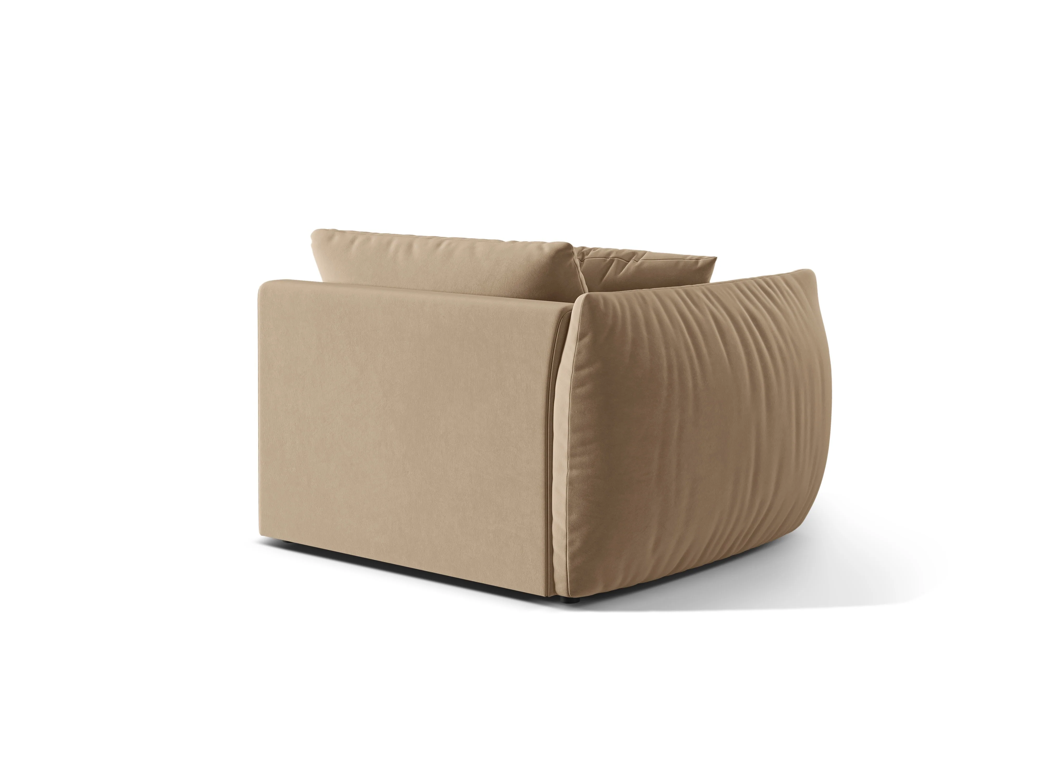 Sofa modułowa aksamitna CHRIS - element szeroki lewostronny piaskowy - Image 5