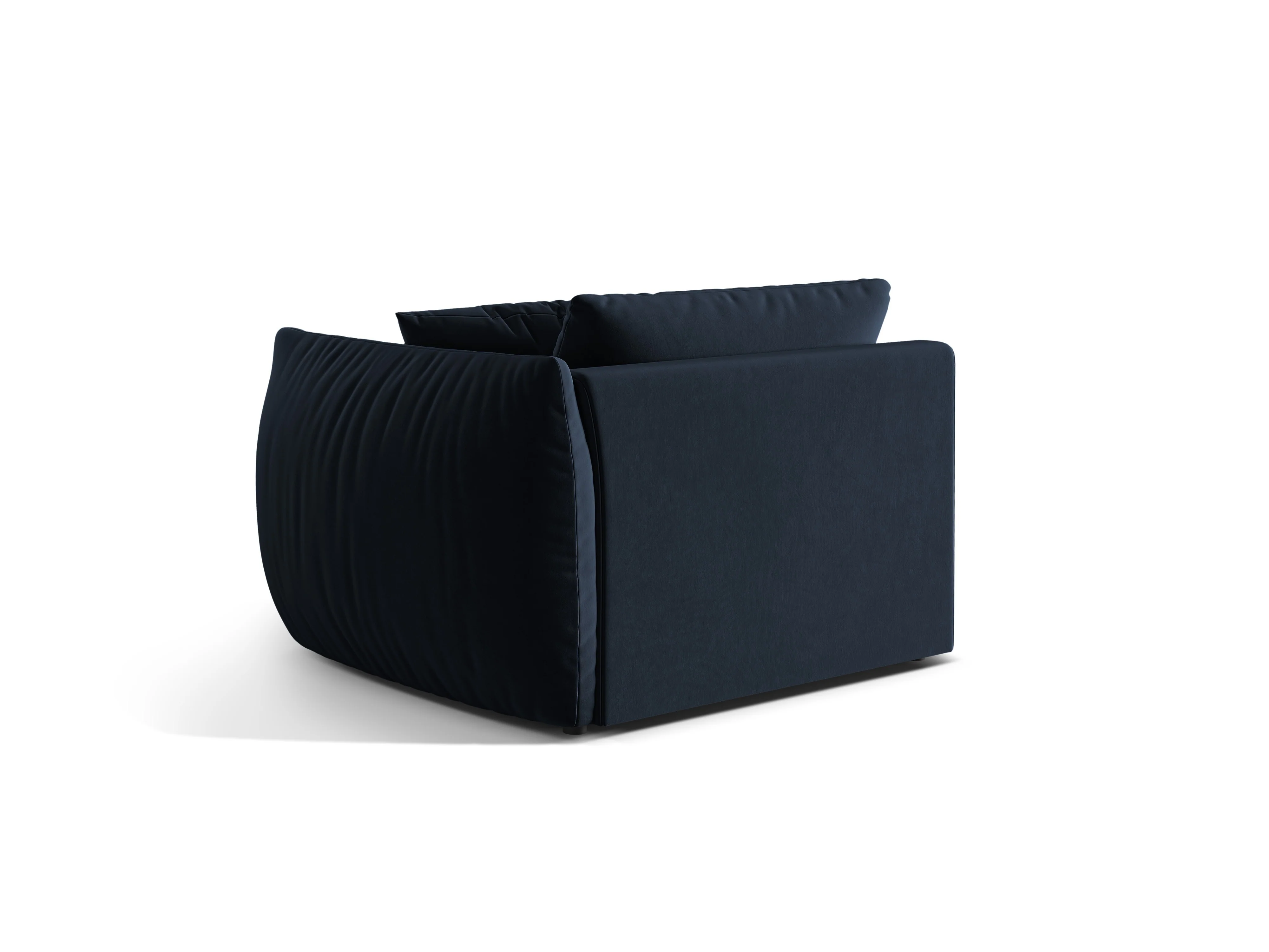 Sofa modułowa aksamitna CHRIS - element szeroki prawostronny granat królewski - Image 5