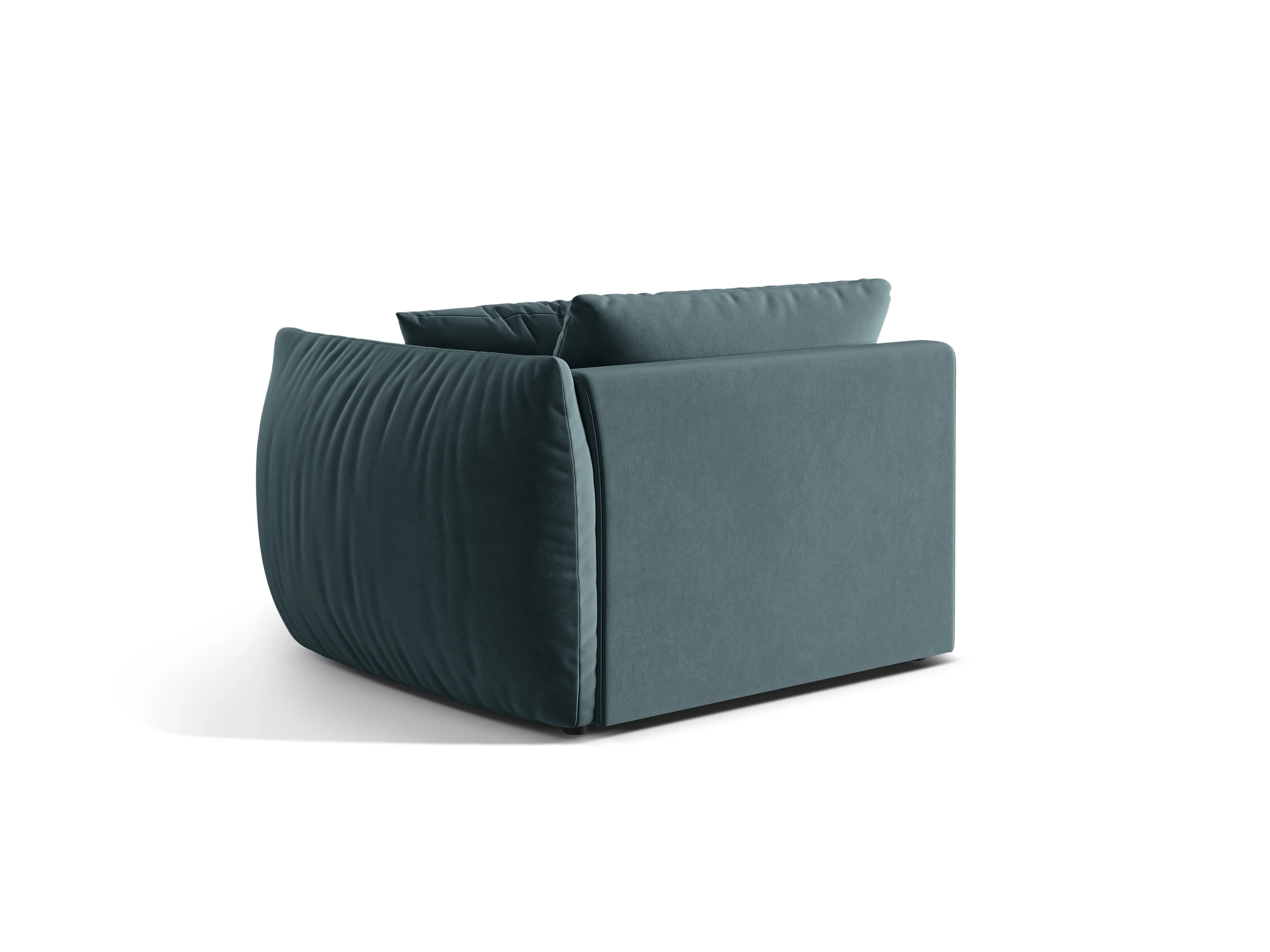 Sofa modułowa aksamitna CHRIS - element szeroki prawostronny jasnoniebieski - Image 4