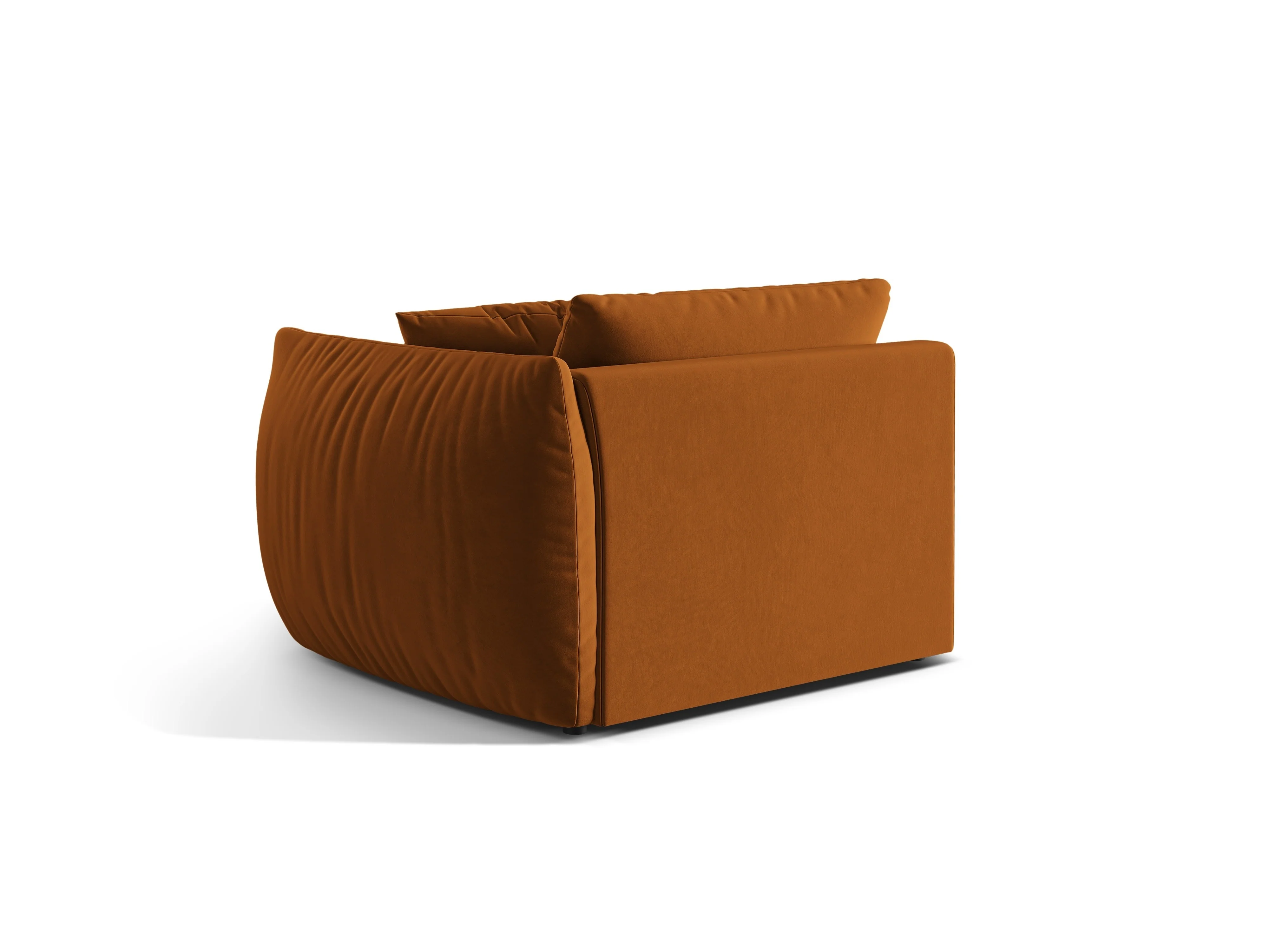 Sofa modułowa aksamitna CHRIS - element szeroki prawostronny terracotta - Image 5