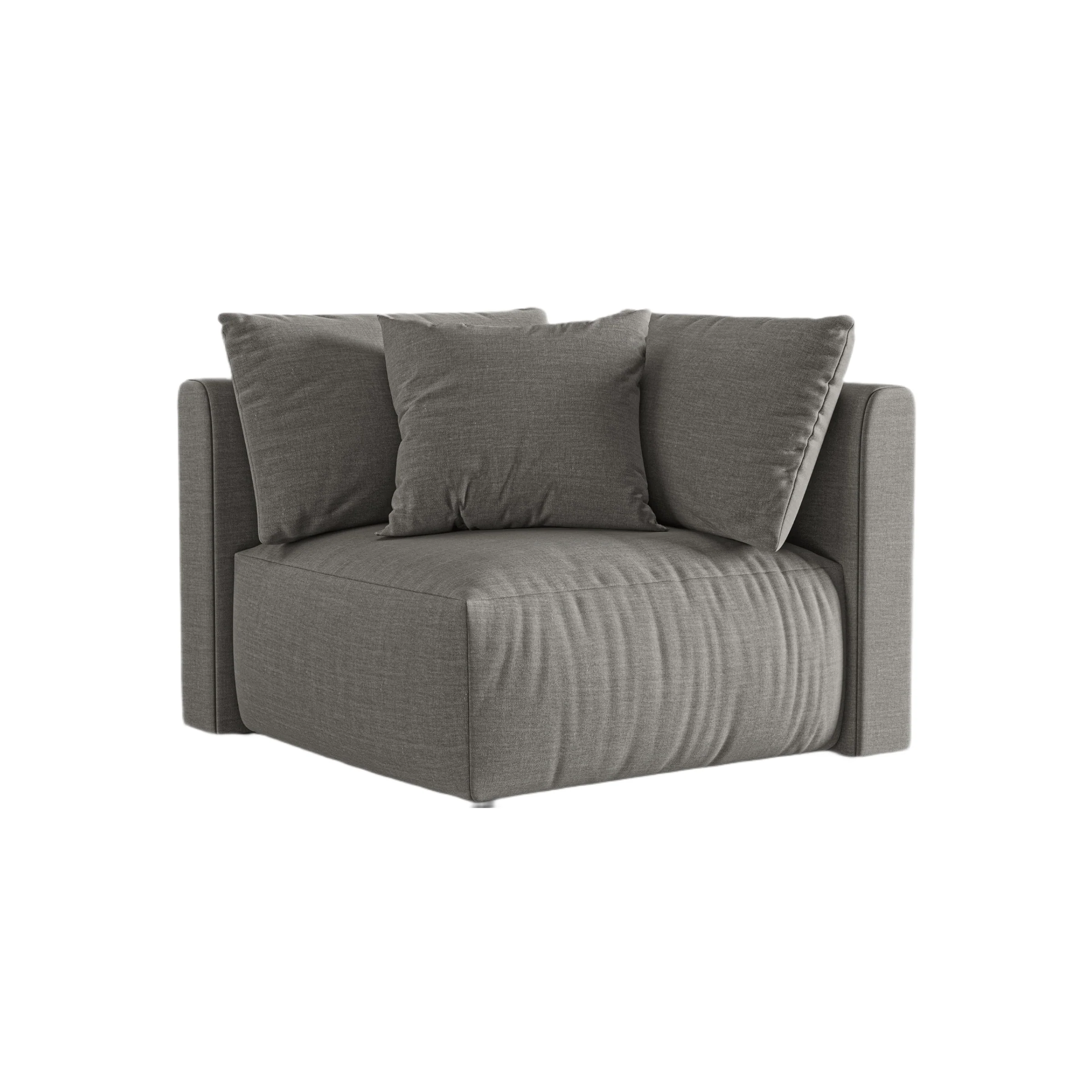Sofa modułowa CHRIS - element narożny szary szenil
