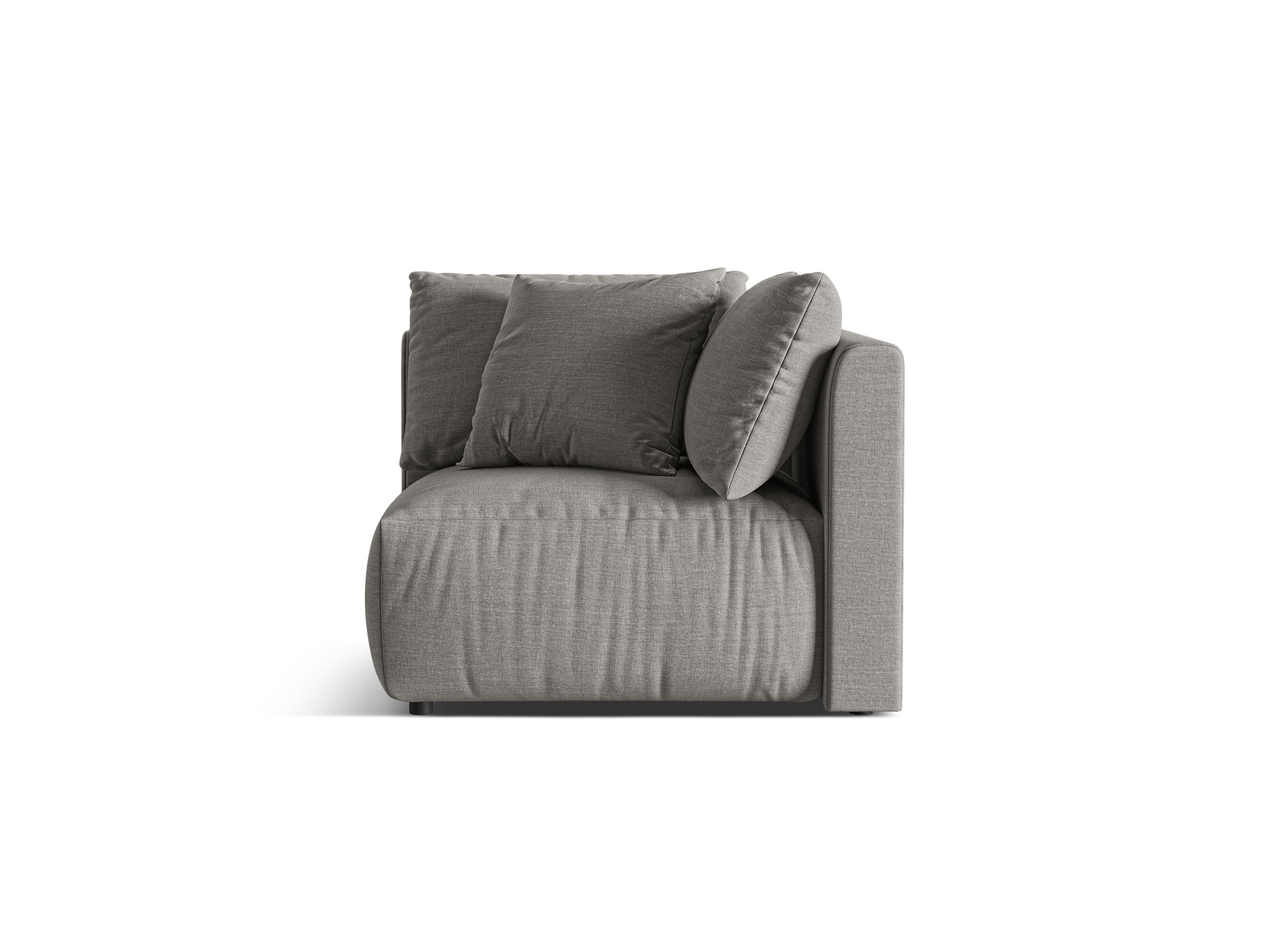 Sofa modułowa CHRIS - element narożny szary szenil - Image 5