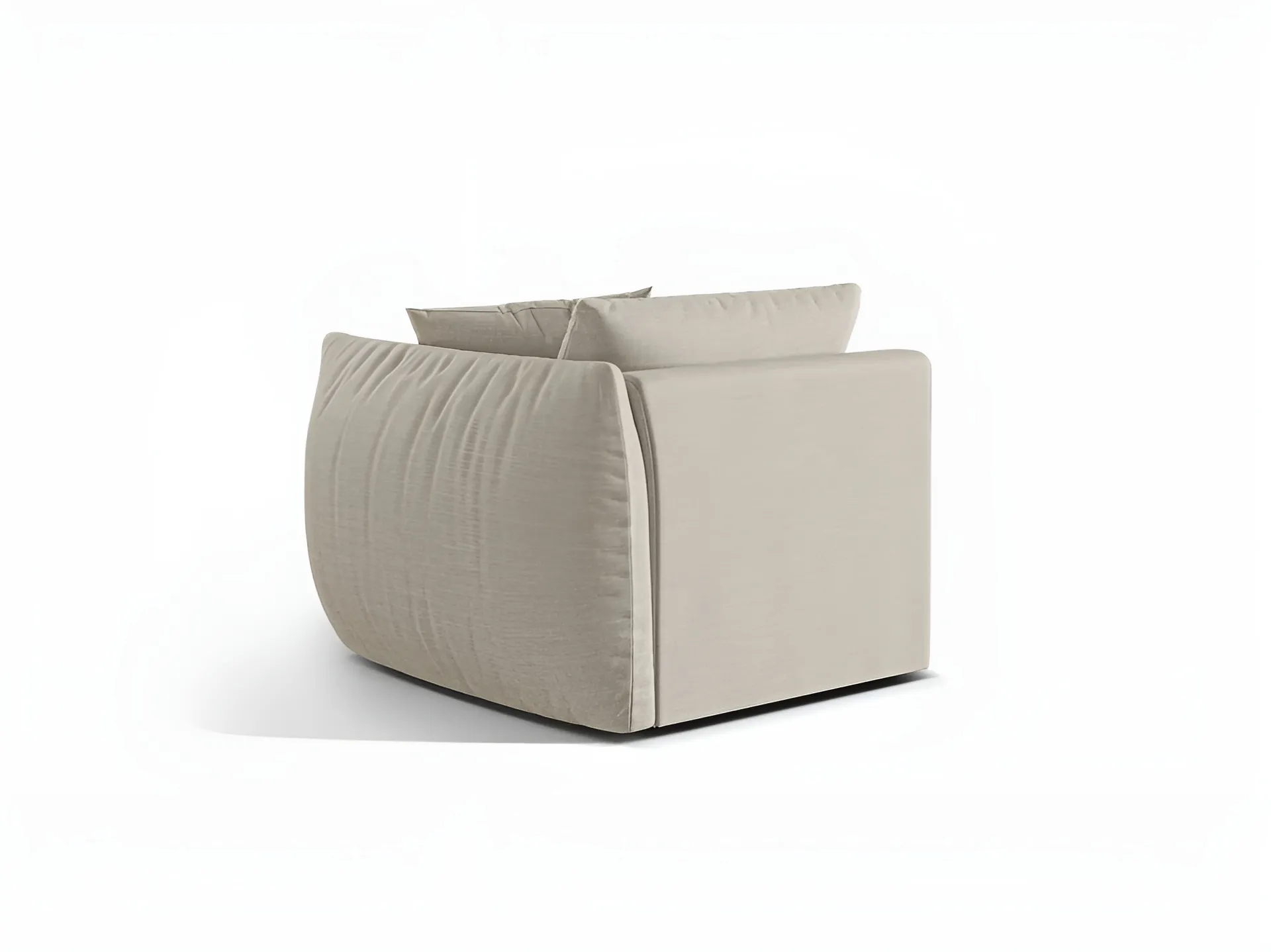 Sofa modułowa CHRIS - element prawostronny kremowy szenil - Image 4