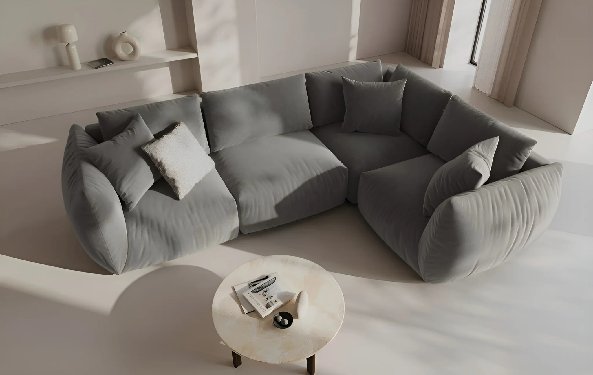 Sofa modułowa CHRIS - element prawostronny szary szenil - Image 2