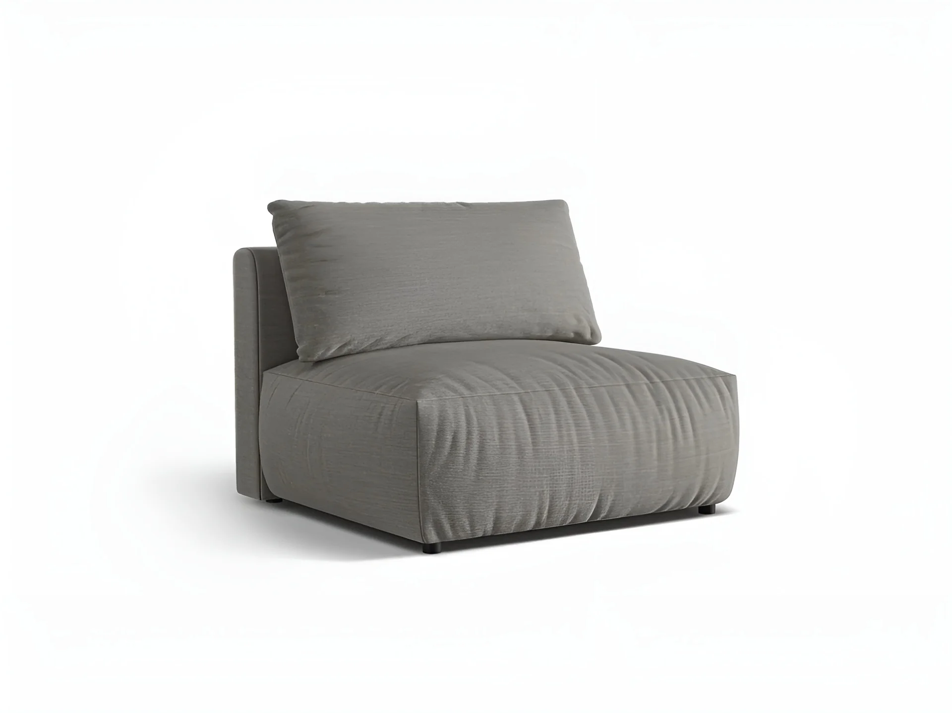Sofa modułowa CHRIS - szeroki element środkowy jasnoszary szenil - Image 5