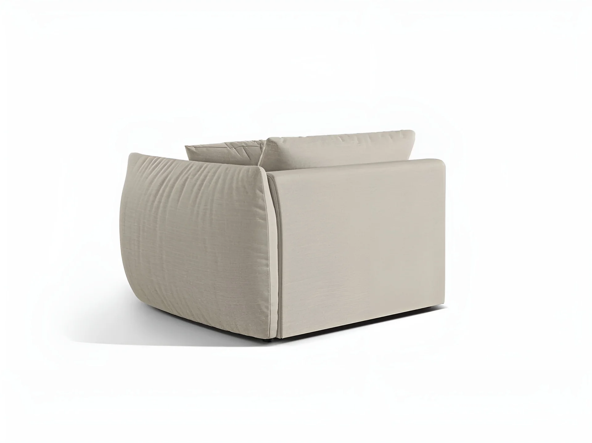 Sofa modułowa CHRIS - element szeroki prawostronny kremowy szenil - Image 3