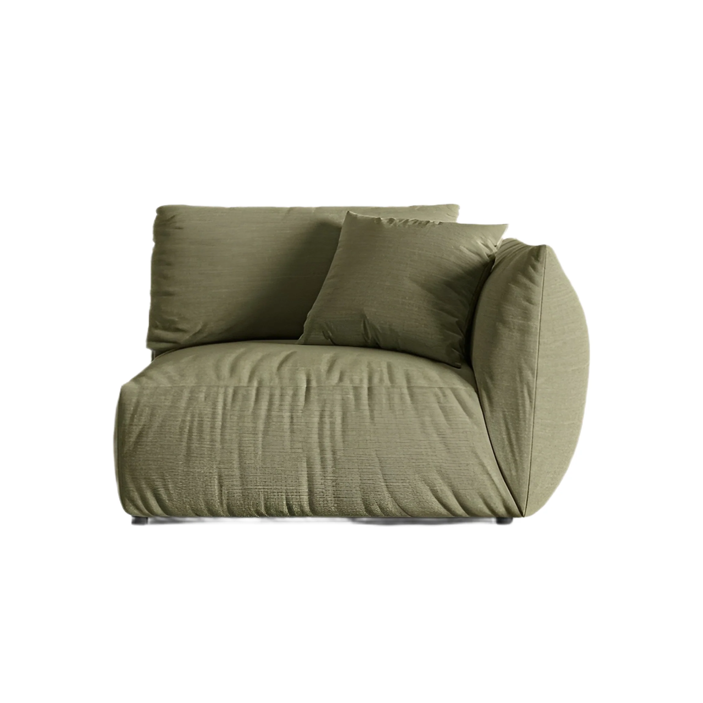 Sofa modułowa CHRIS - element szeroki prawostronny zielony szenil