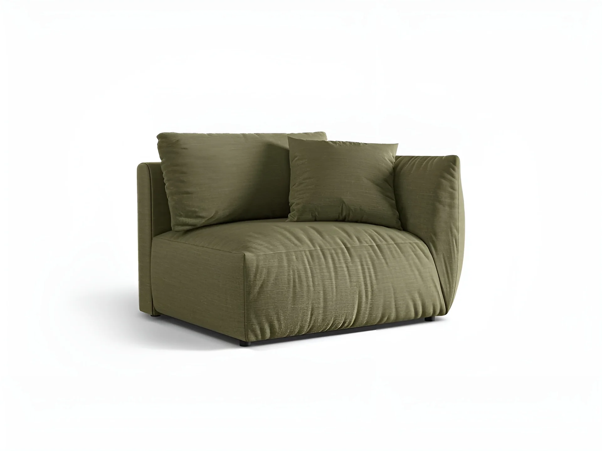 Sofa modułowa CHRIS - element szeroki prawostronny zielony szenil - Image 3
