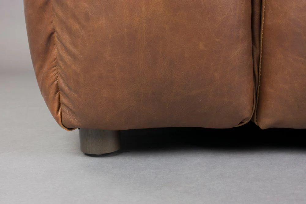 Sofa modułowa HACKMAN - element końcowy lewostronny czekoladowa skóra - Image 3