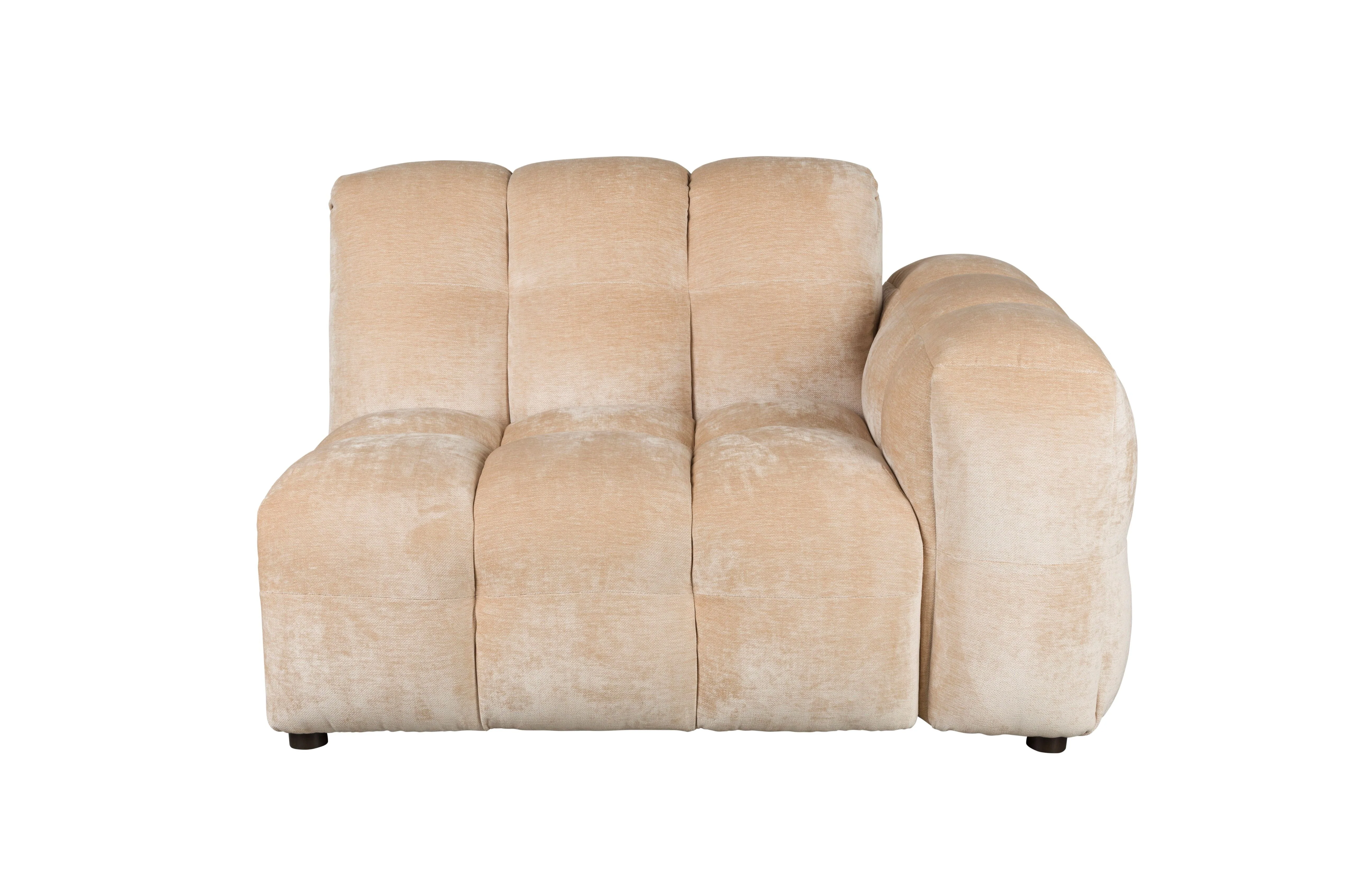 Sofa modułowa HACKMAN - element końcowy prawostronny beżowy welur - Image 7
