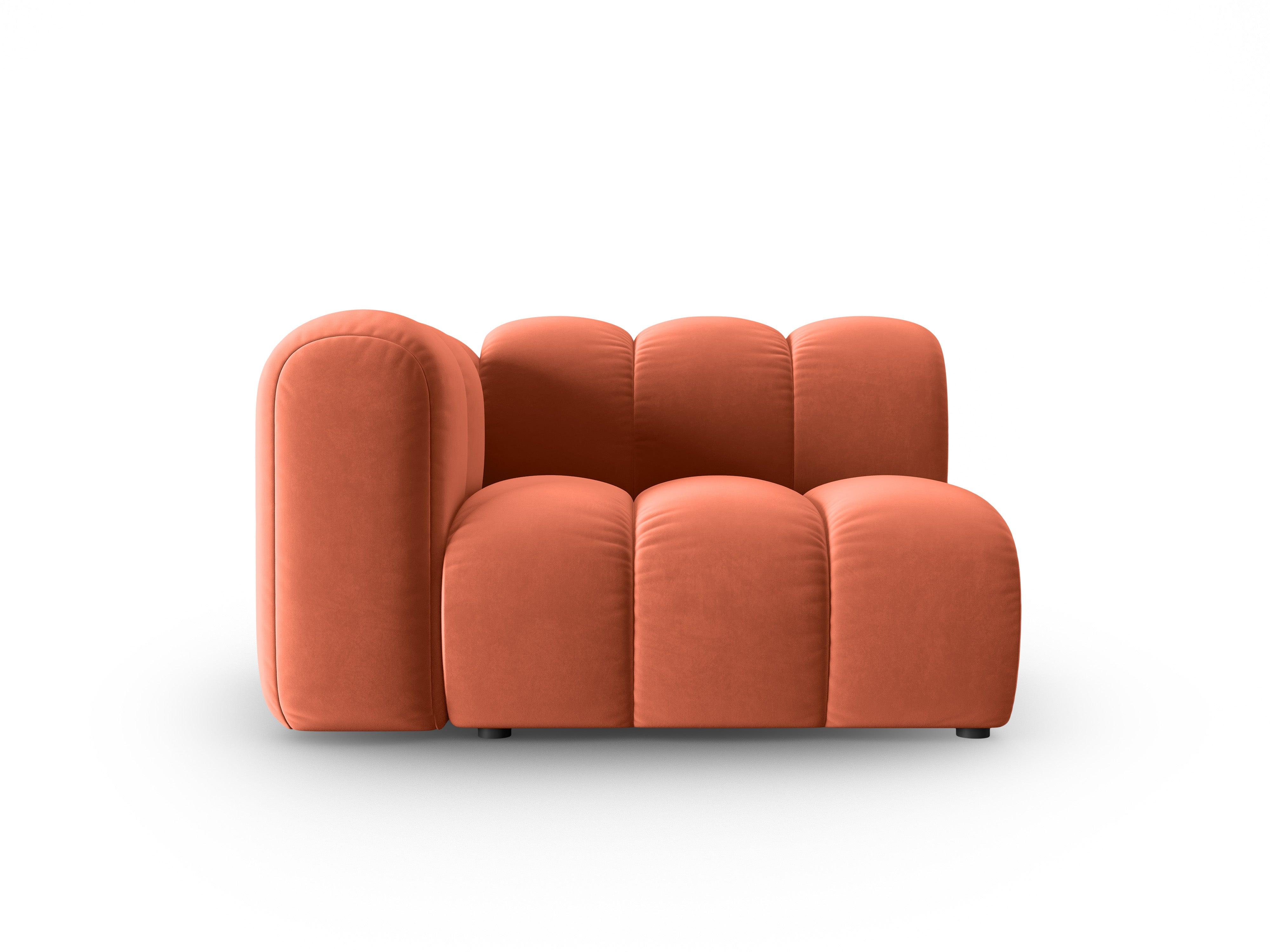Sofa modułowa aksamitna lewostronna LUPINE koralowy - element końcowy - Image 2