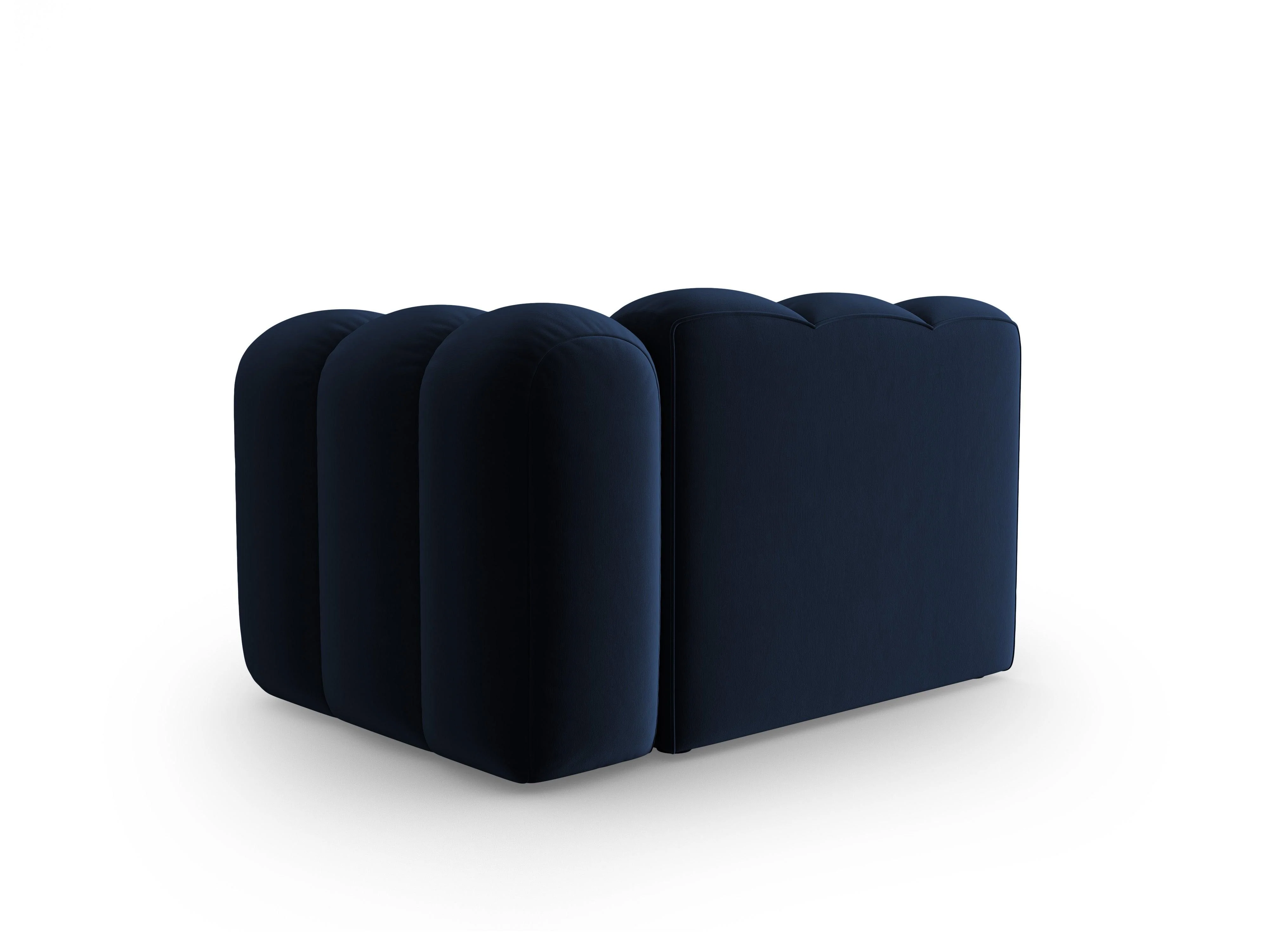 Sofa modułowa aksamitna prawostronna LUPINE granatowy - element końcowy - Image 4