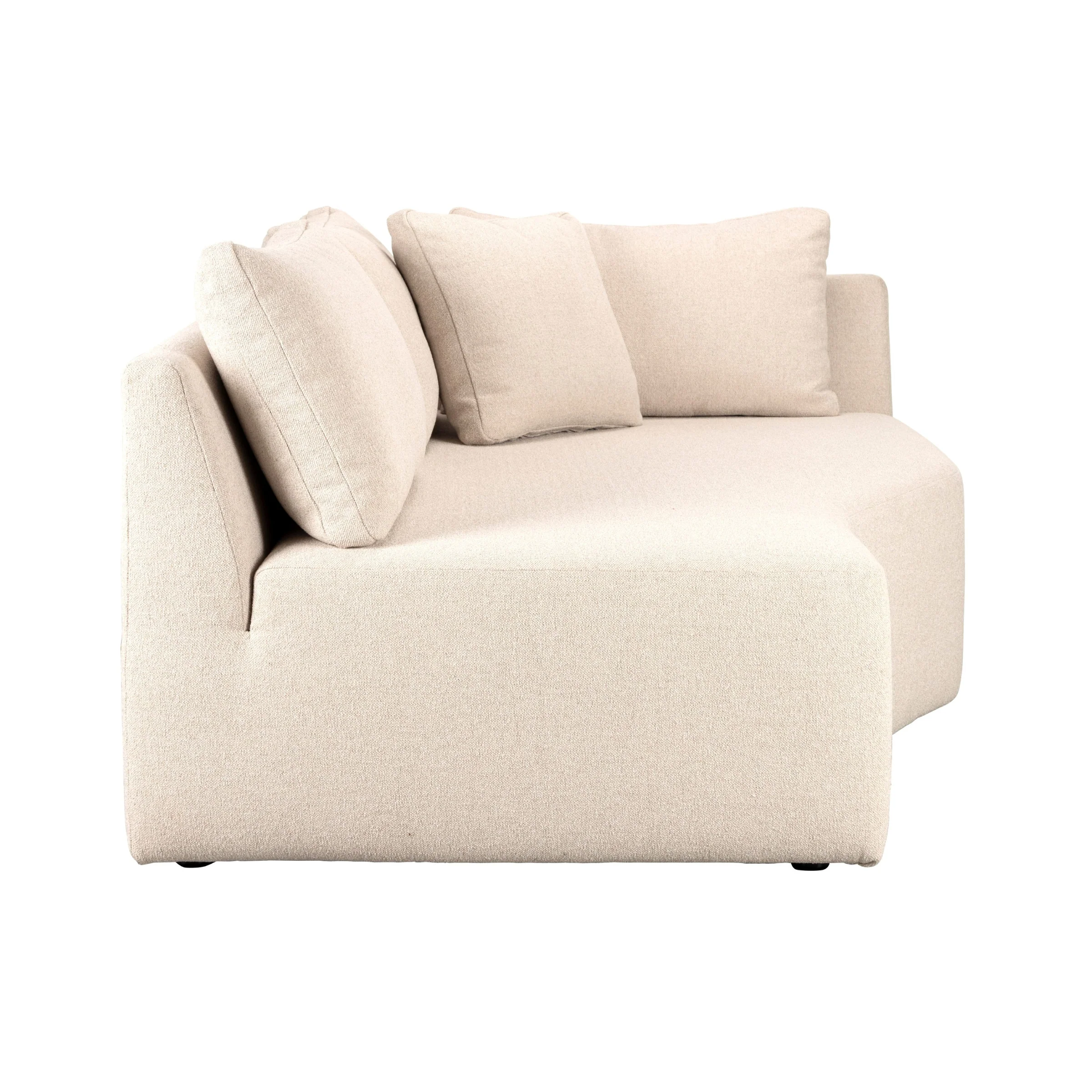 Sofa modułowa PROSPER - szezlong lewostronny piaskowy