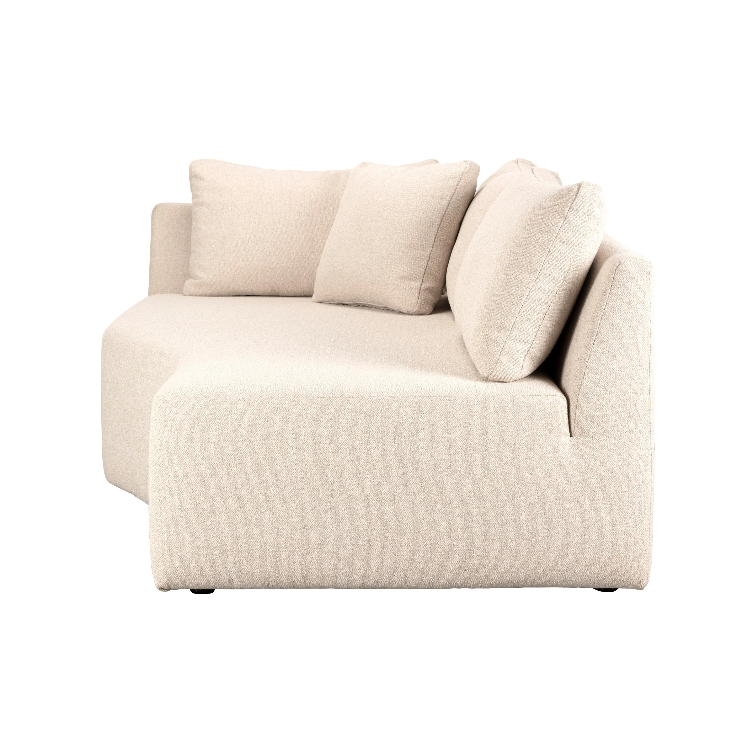 Sofa modułowa PROSPER - szezlong prawostronny piaskowy