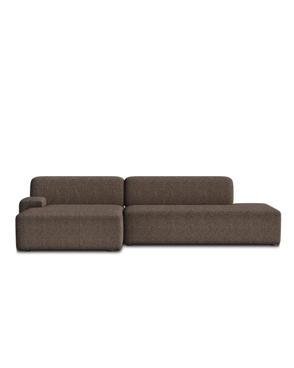 Sofa modułowa UMI - element otwarty lewostronny brązowy - Image 5