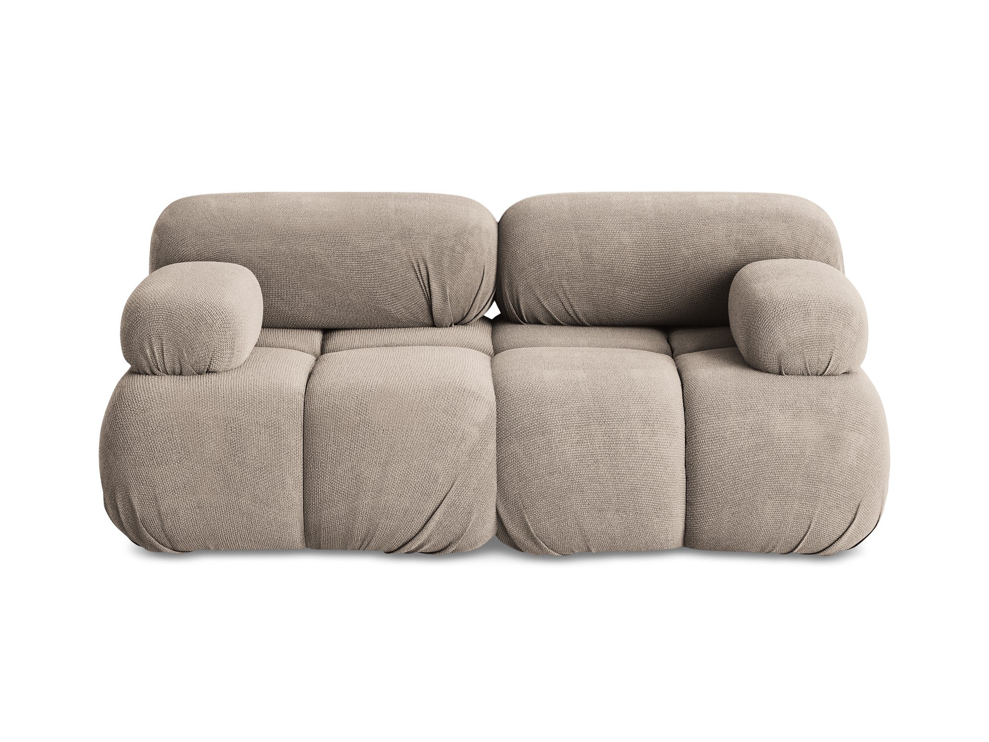 Sofa modułowa 2-osobowa LOKUA ciemnobeżowy szenil - Image 3
