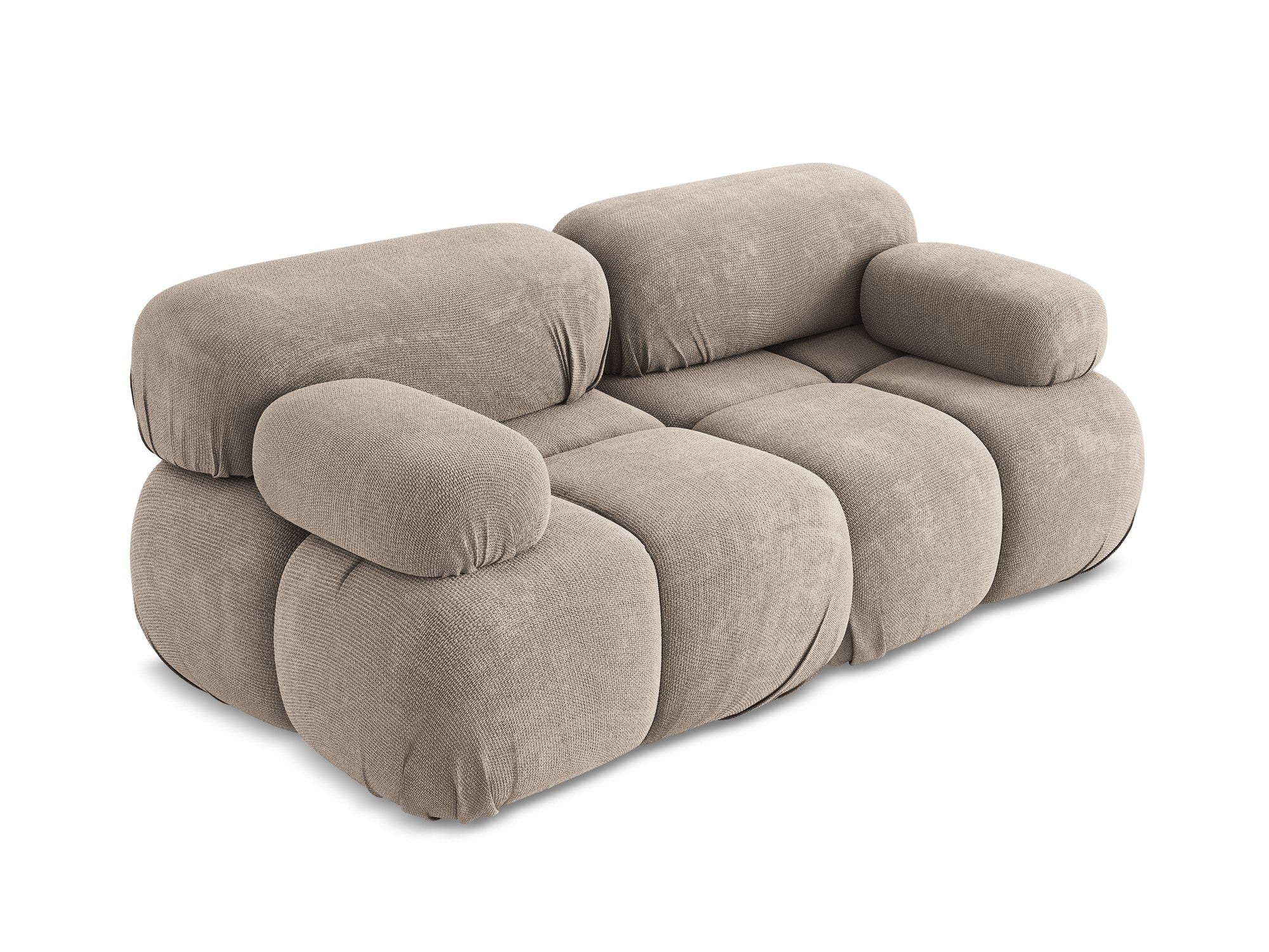 Sofa modułowa 2-osobowa LOKUA ciemnobeżowy szenil - Image 4
