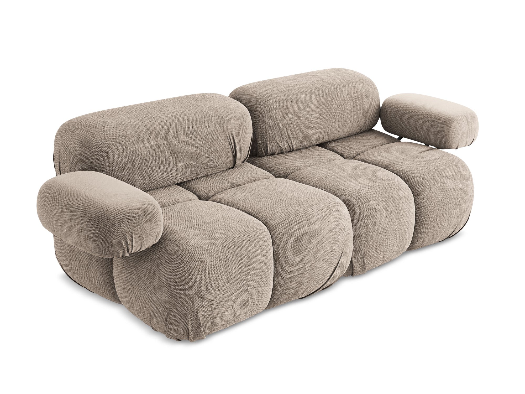 Sofa modułowa 2-osobowa LOKUA ciemnobeżowy szenil - Image 5