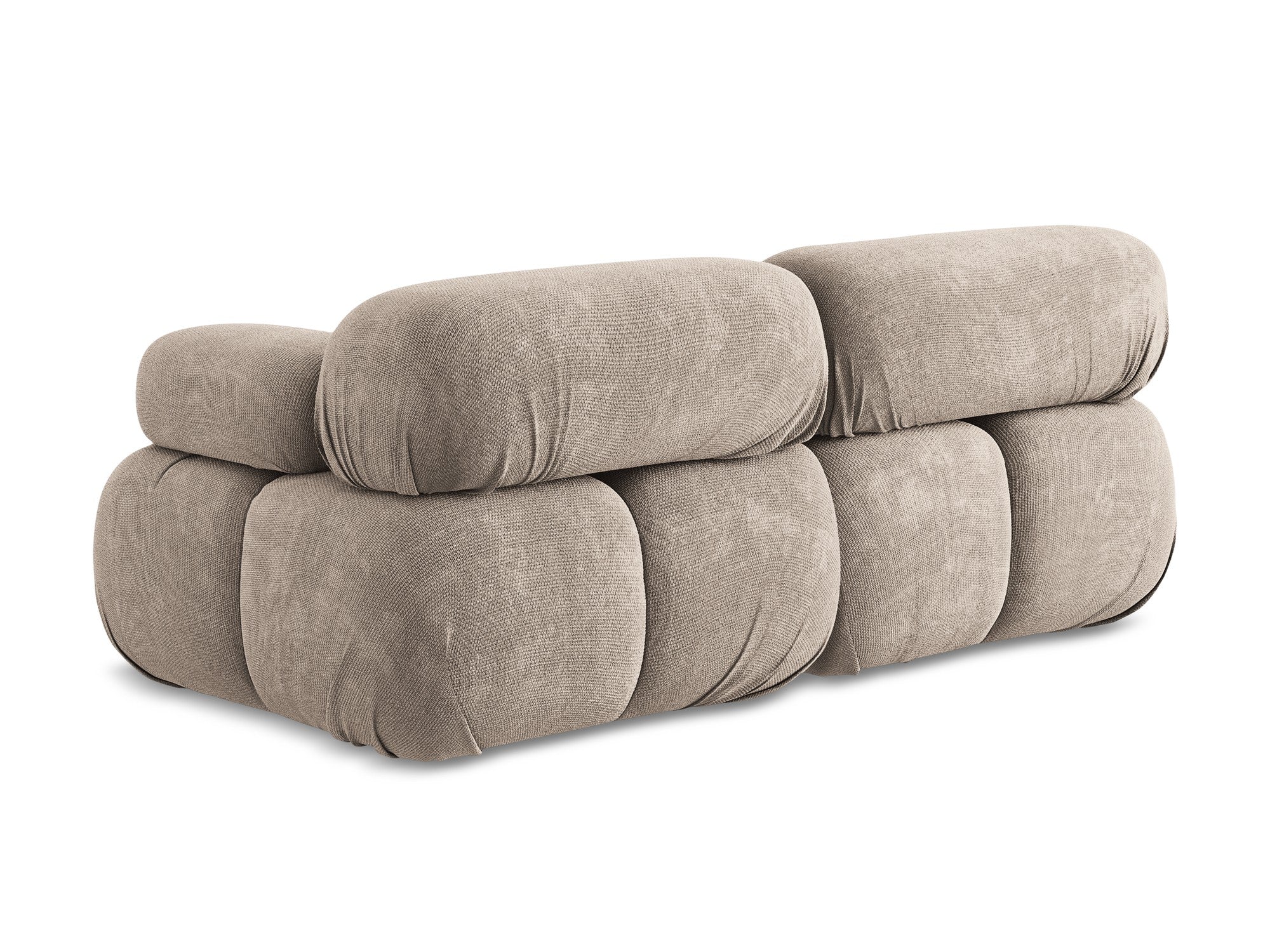 Sofa modułowa 2-osobowa LOKUA ciemnobeżowy szenil - Image 6