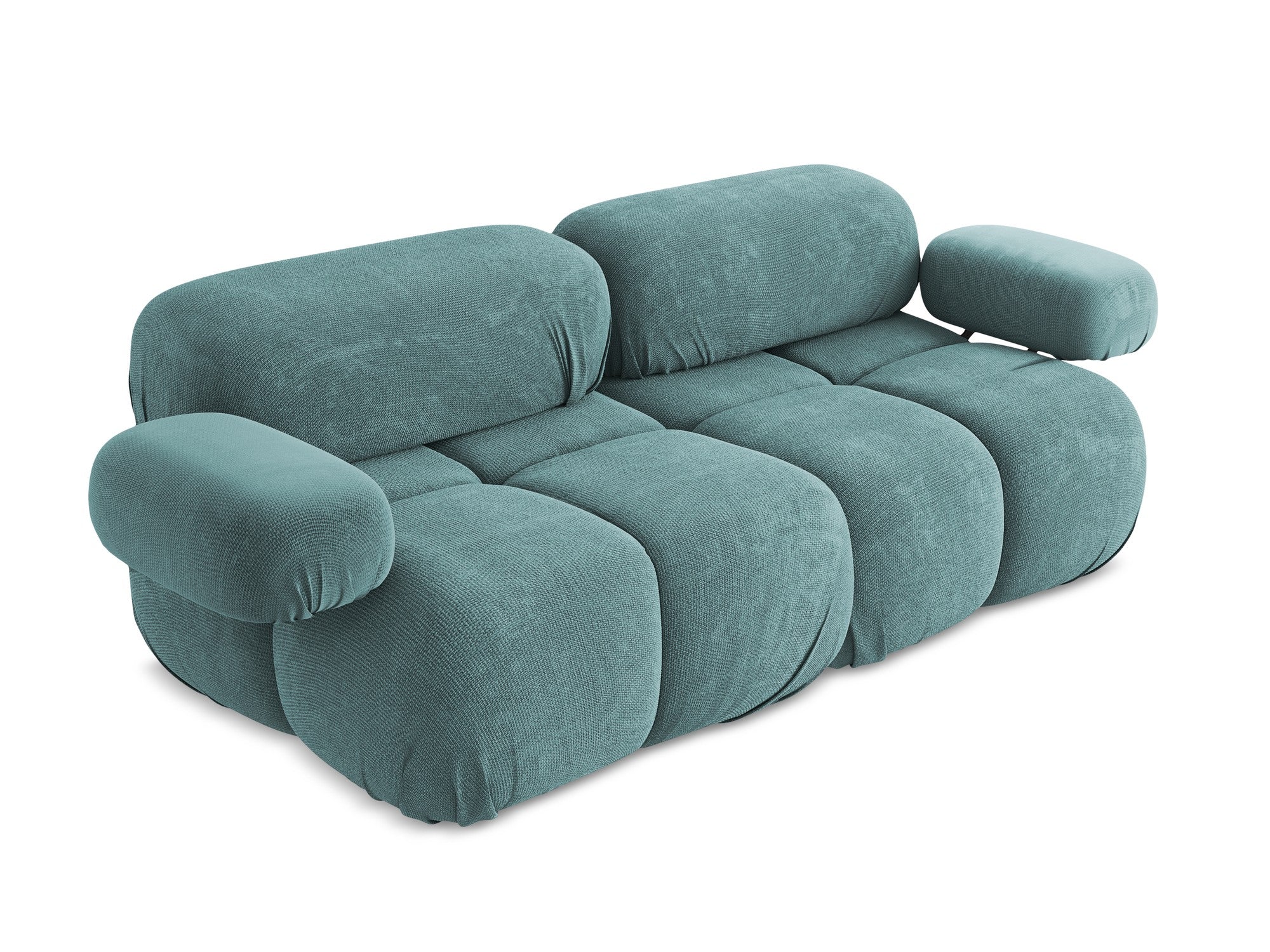 Sofa modułowa 2-osobowa LOKUA dżinsowy niebieski szenil - Image 5
