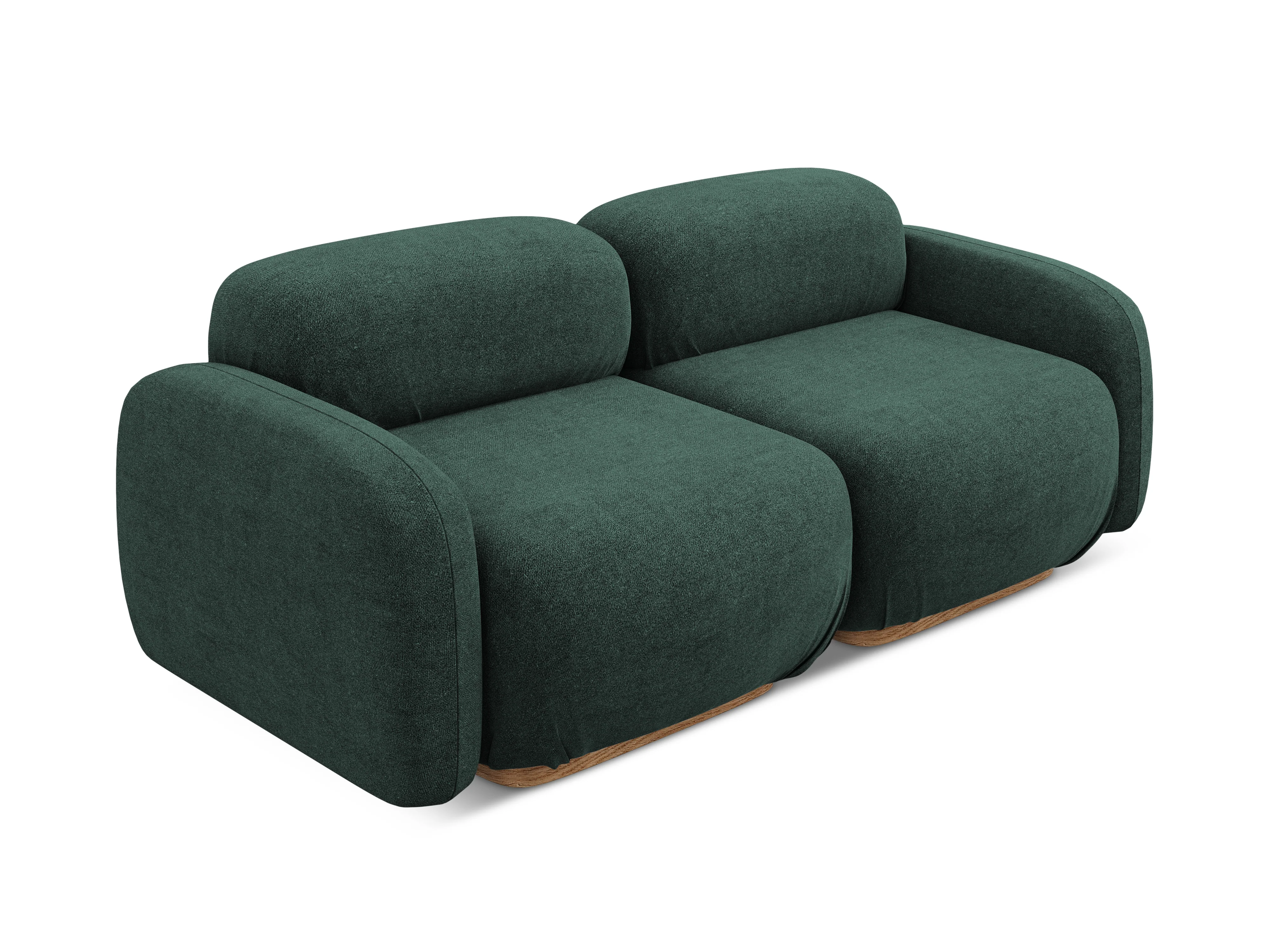 Sofa modułowa 3-osobowa AILANI butelkowa zieleń boucle - Image 4