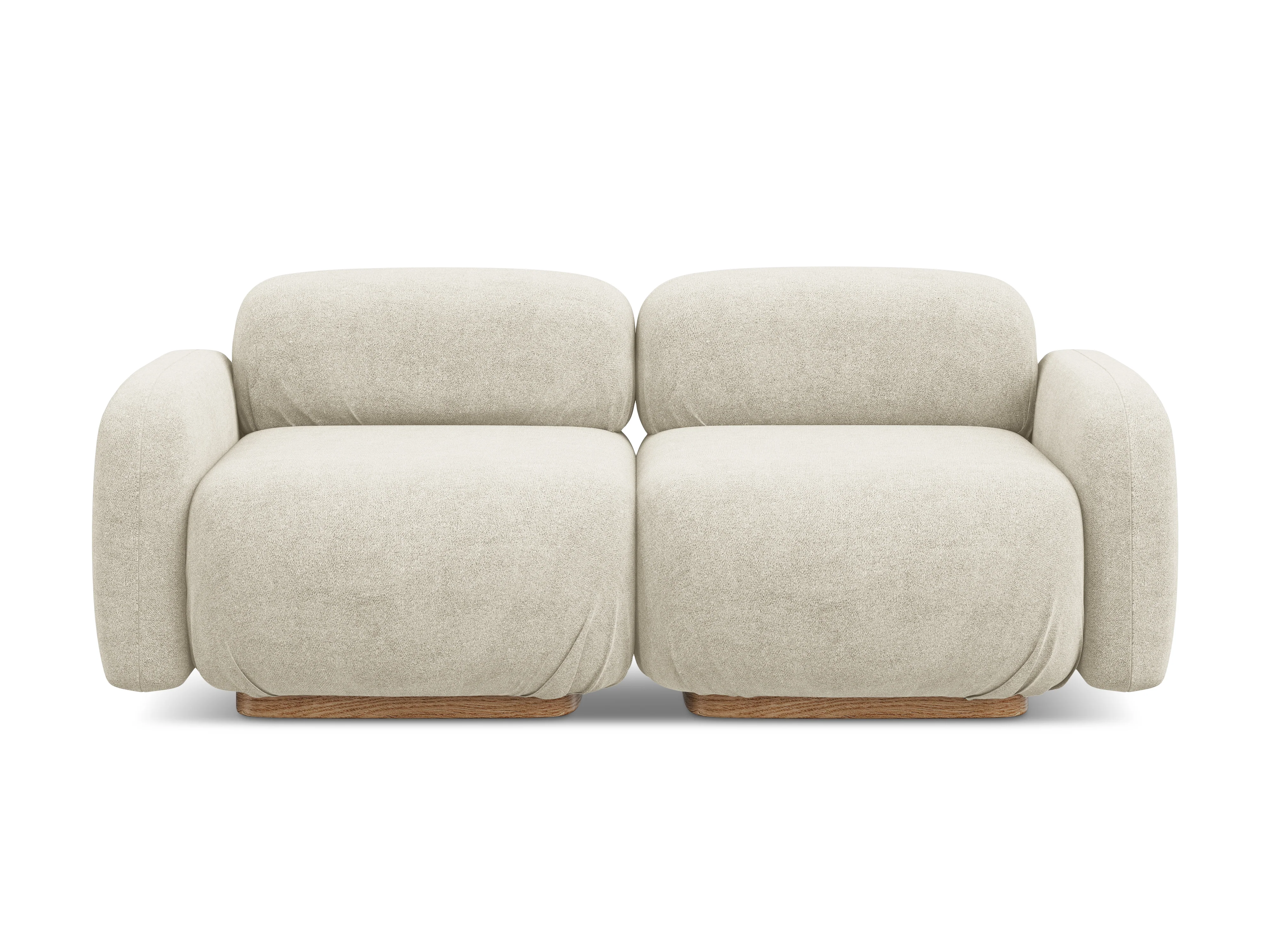 Sofa modułowa 3-osobowa AILANI jasnobeżowy boucle - Image 3