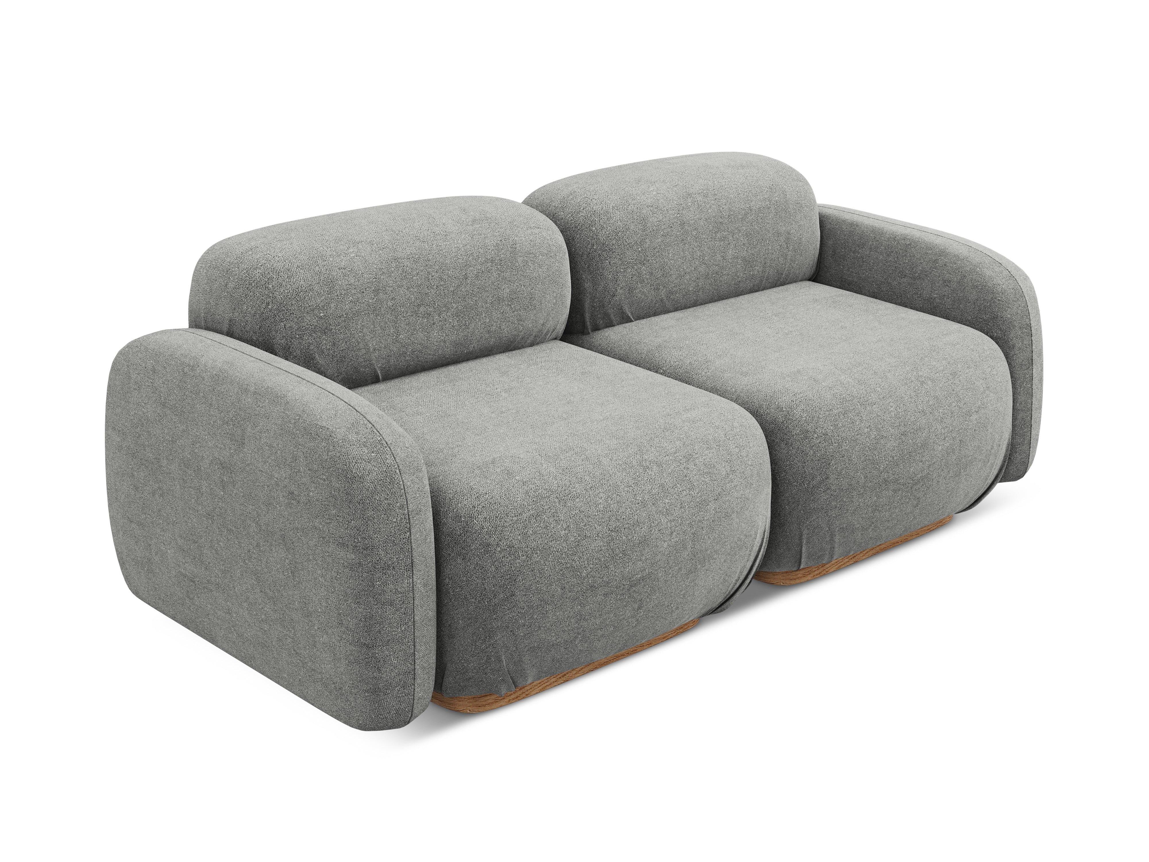 Sofa modułowa 3-osobowa AILANI szary boucle - Image 4