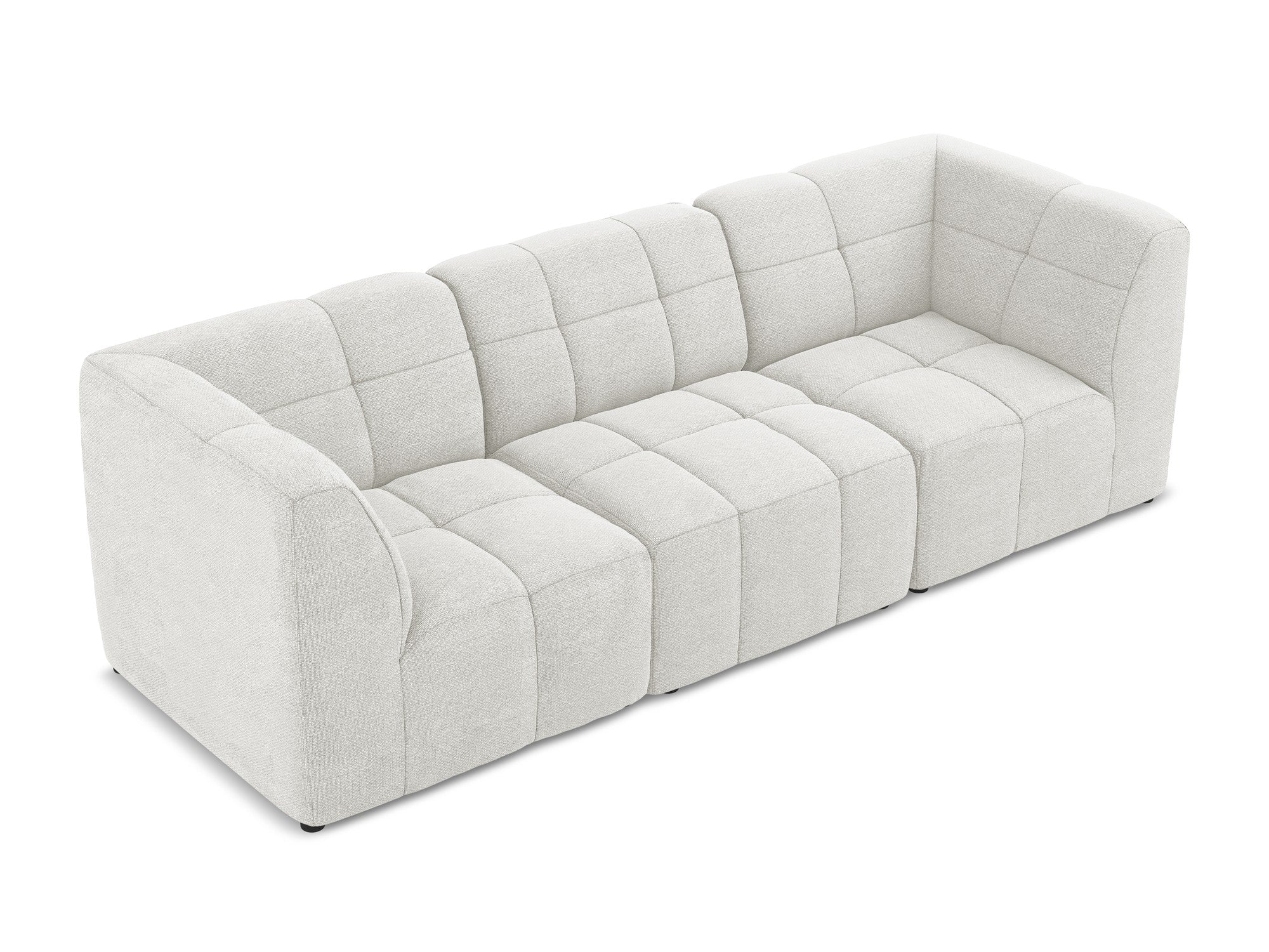 Sofa modułowa 3-osobowa ALOHA biały boucle - Image 3