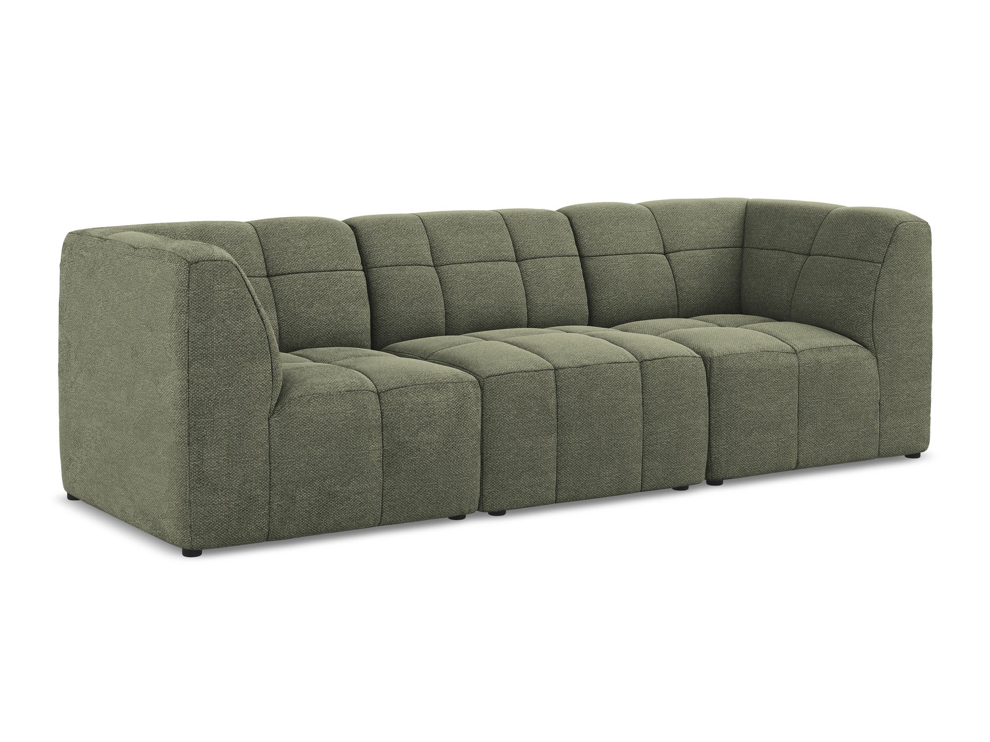 Sofa modułowa 3-osobowa ALOHA oliwkowy boucle