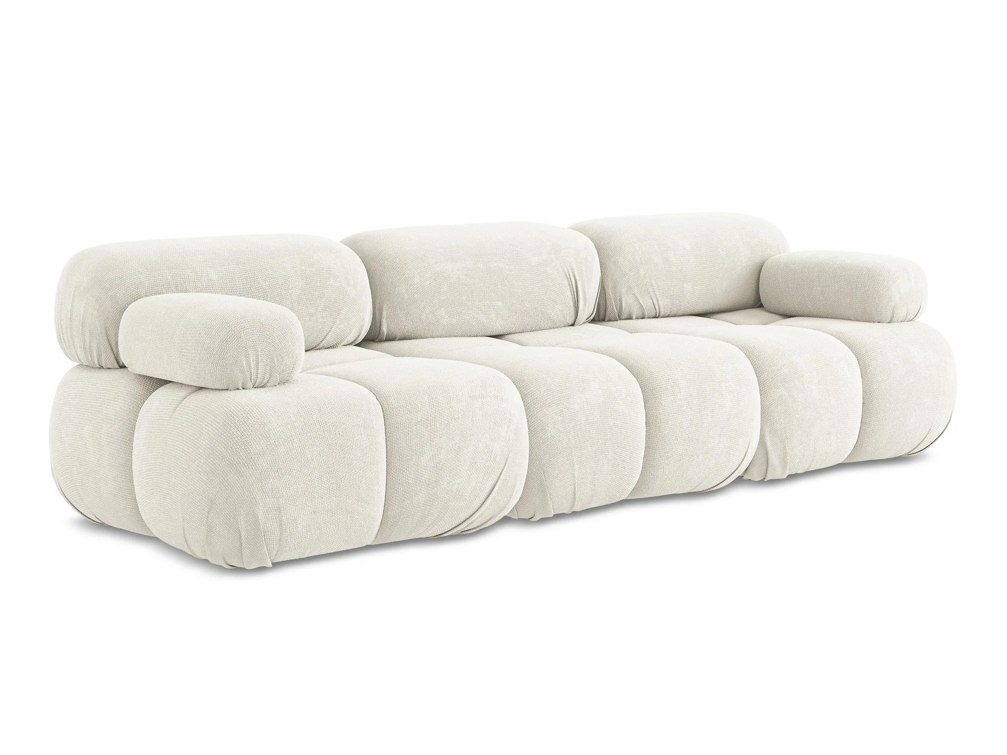 Sofa modułowa 3-osobowa LOKUA biały szenil
