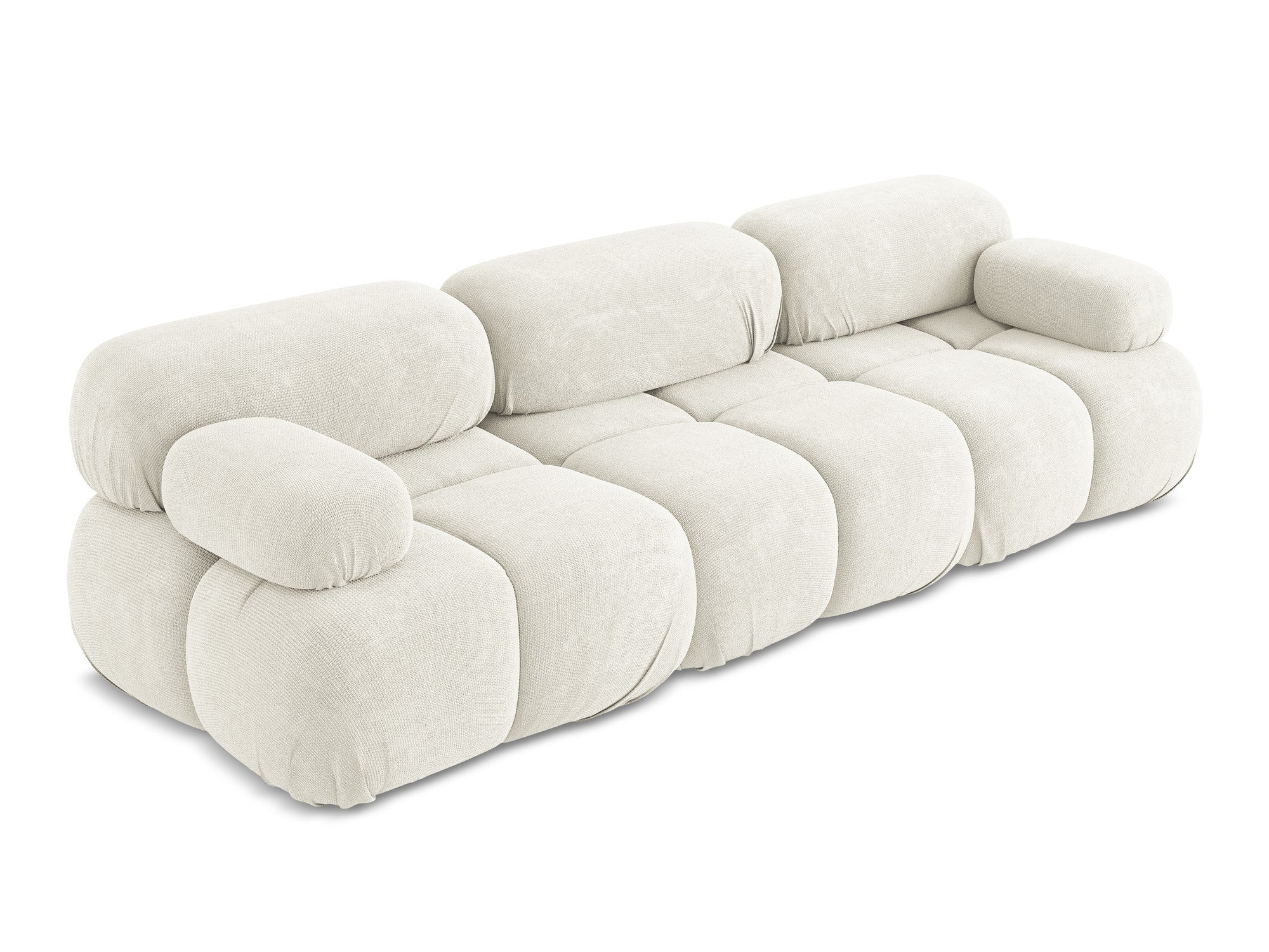 Sofa modułowa 3-osobowa LOKUA biały szenil - Image 4