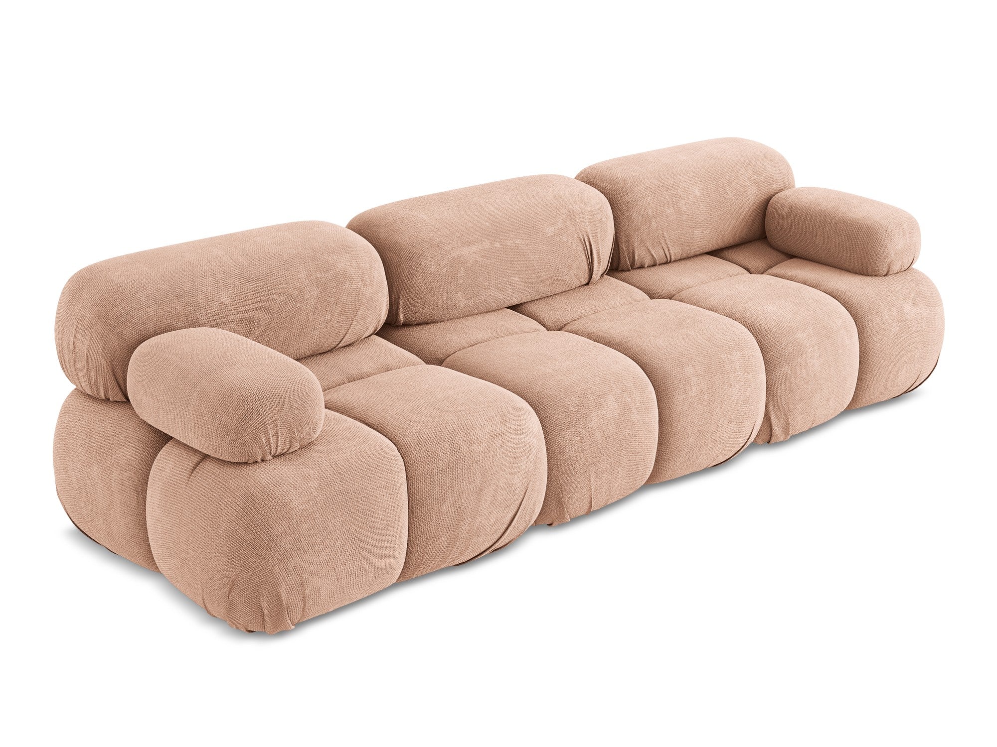 Sofa modułowa 3-osobowa LOKUA brzoskwiniowy szenil - Image 4