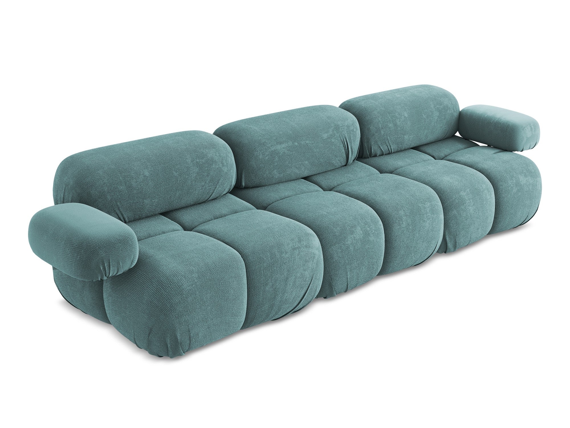 Sofa modułowa 3-osobowa LOKUA dżinsowy niebieski szenil - Image 5