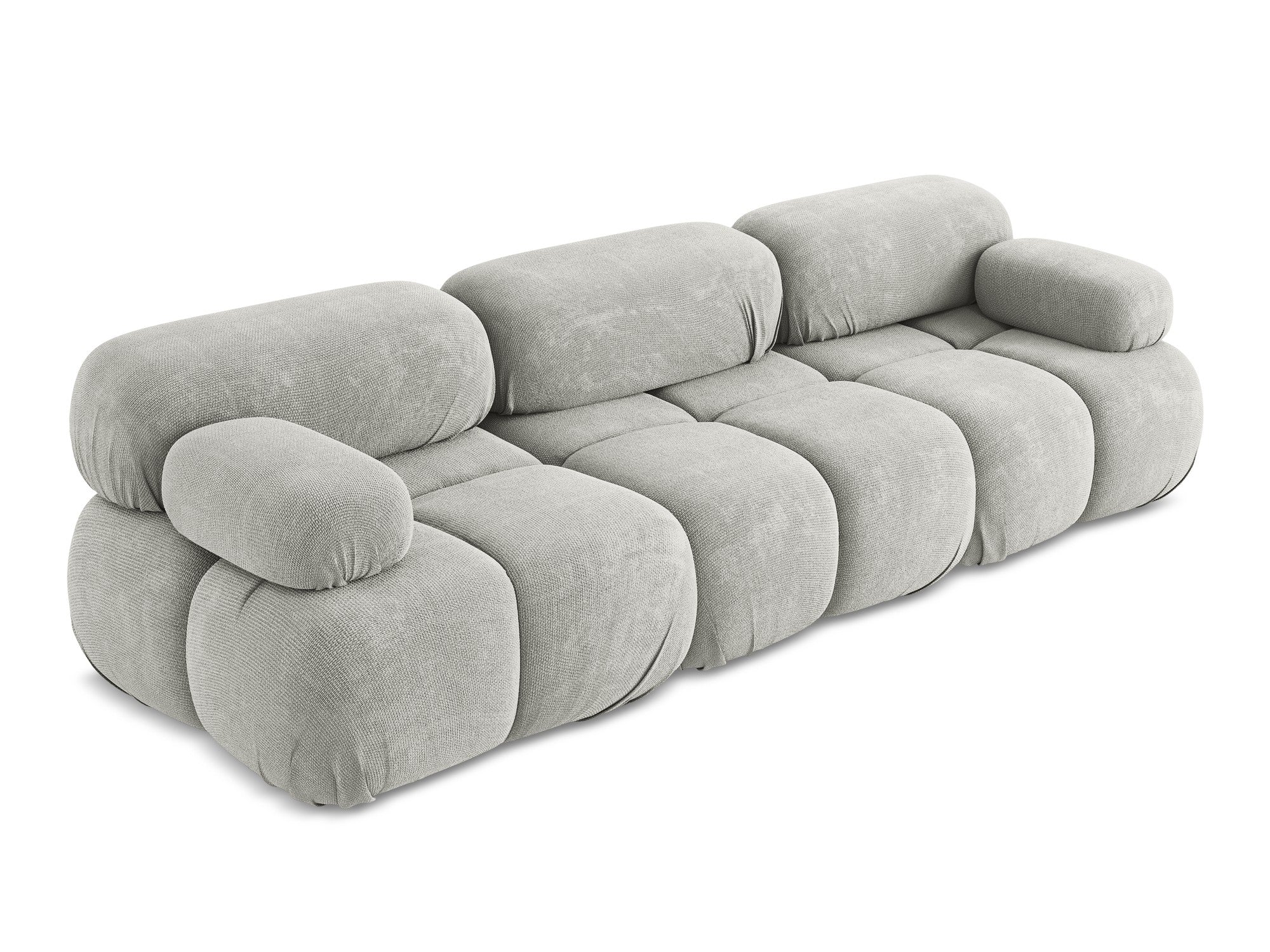 Sofa modułowa 3-osobowa LOKUA jasnoszary szenil - Image 4