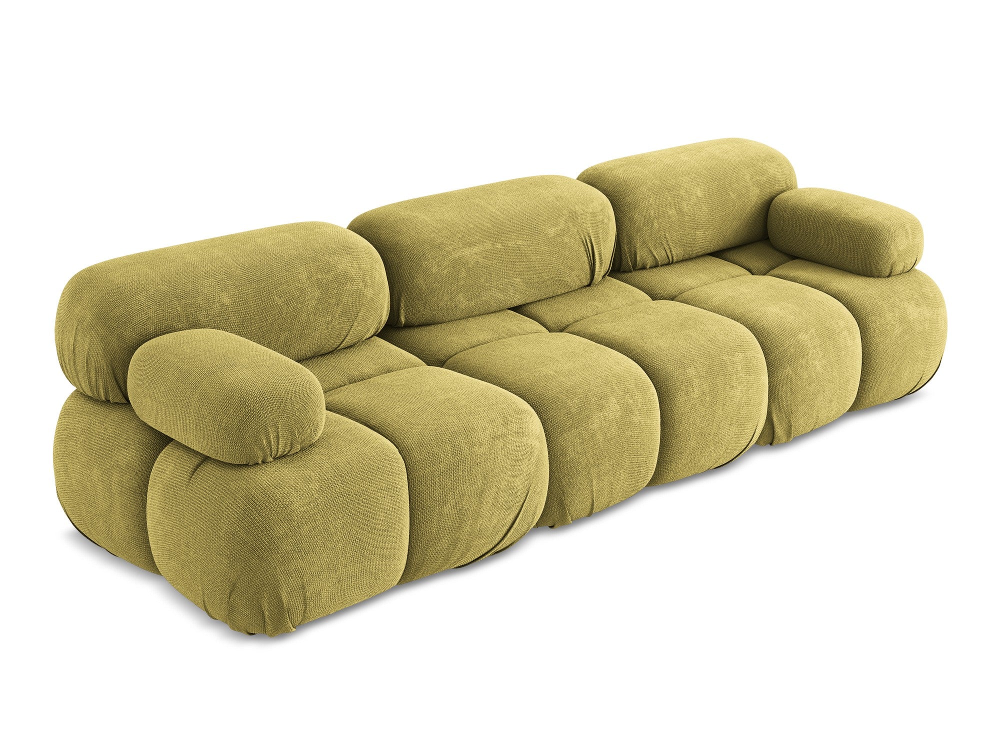 Sofa modułowa 3-osobowa LOKUA limonkowy szenil - Image 4