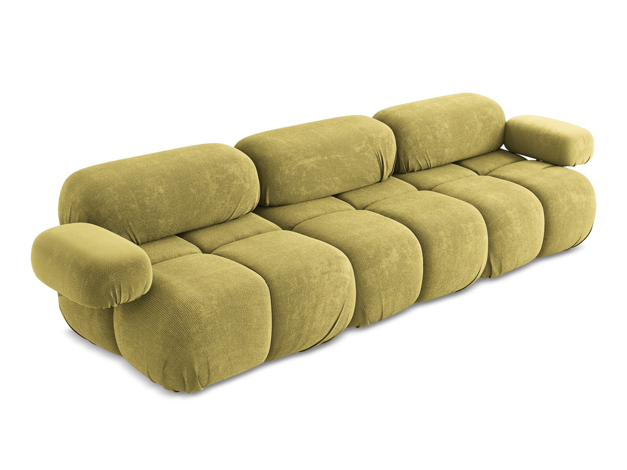 Sofa modułowa 3-osobowa LOKUA limonkowy szenil - Image 5