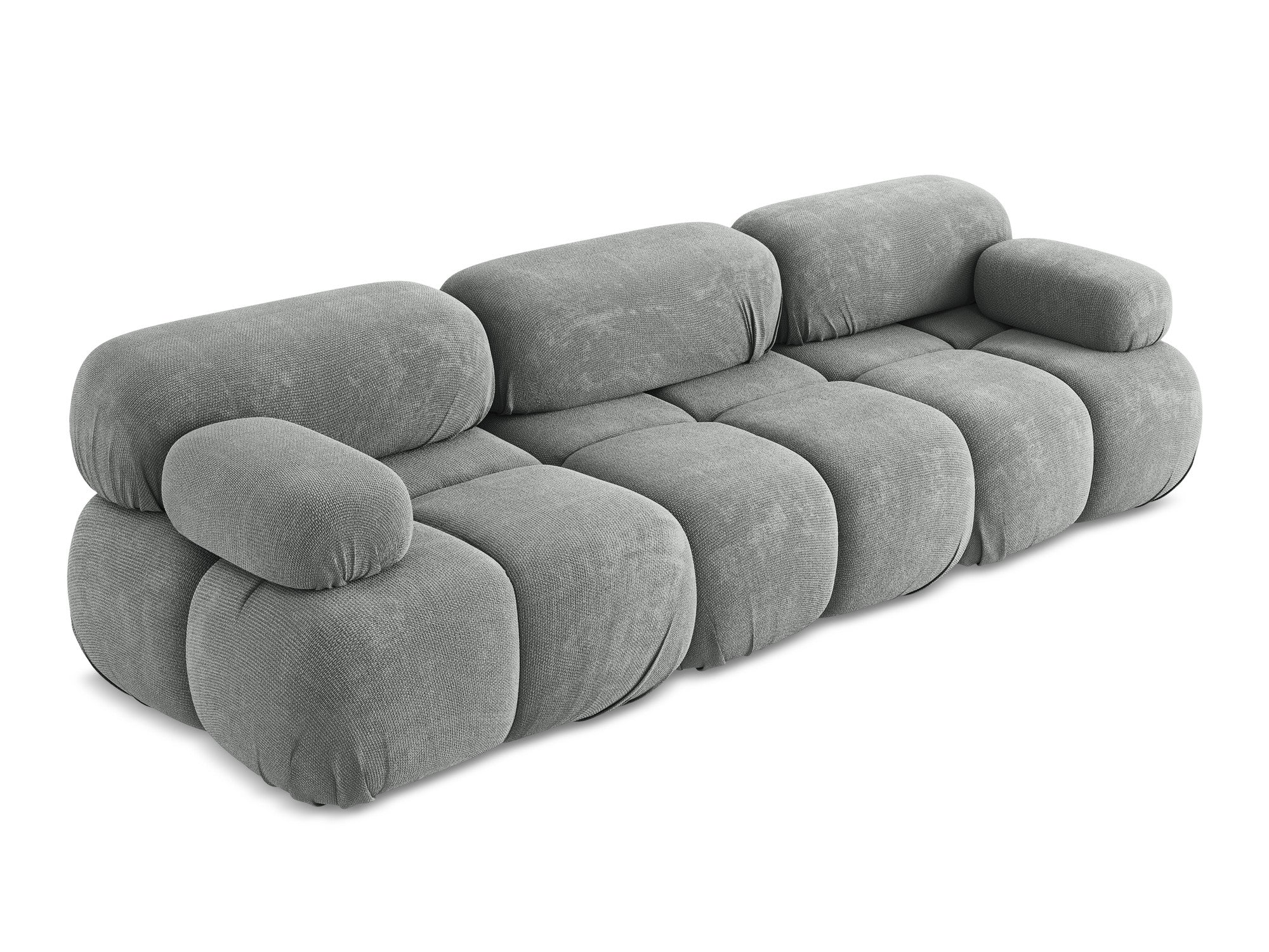 Sofa modułowa 3-osobowa LOKUA szary szenil - Image 4