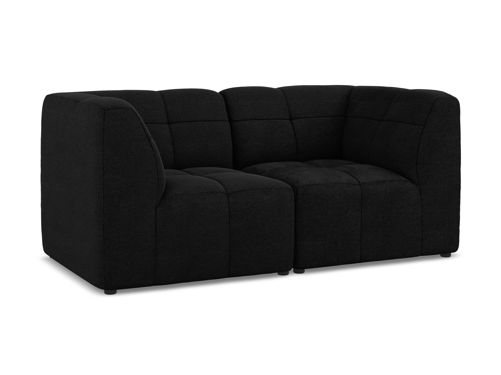 Sofa modułowa 2-osobowa ALOHA czarny boucle
