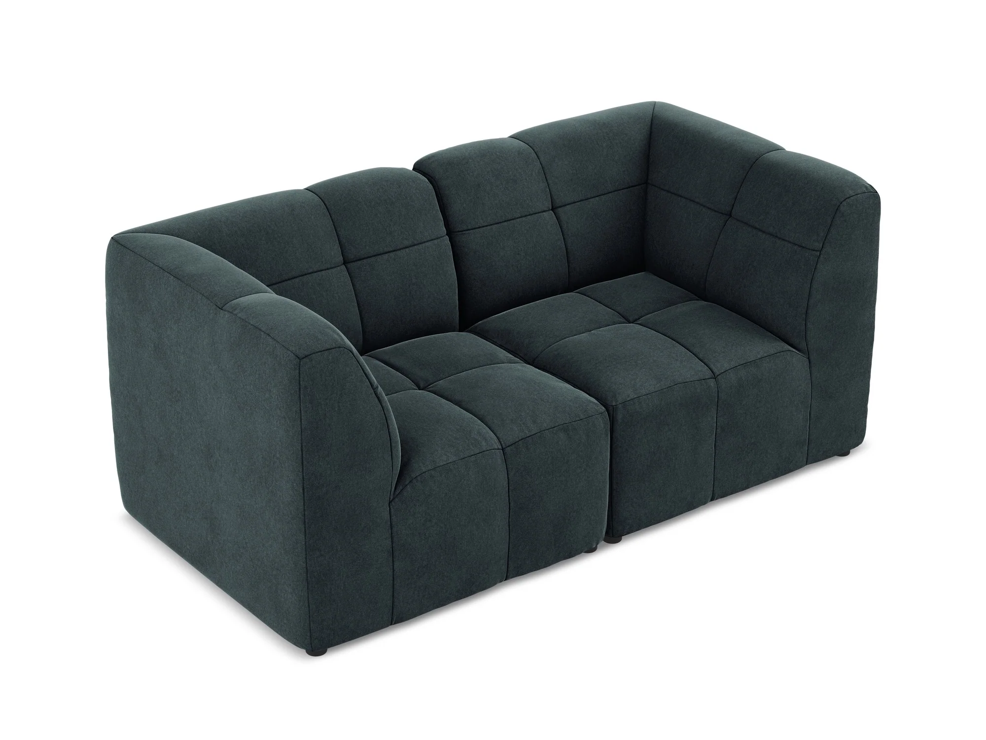 Sofa modułowa aksamitna 2-osobowa ALOHA morski - Image 4