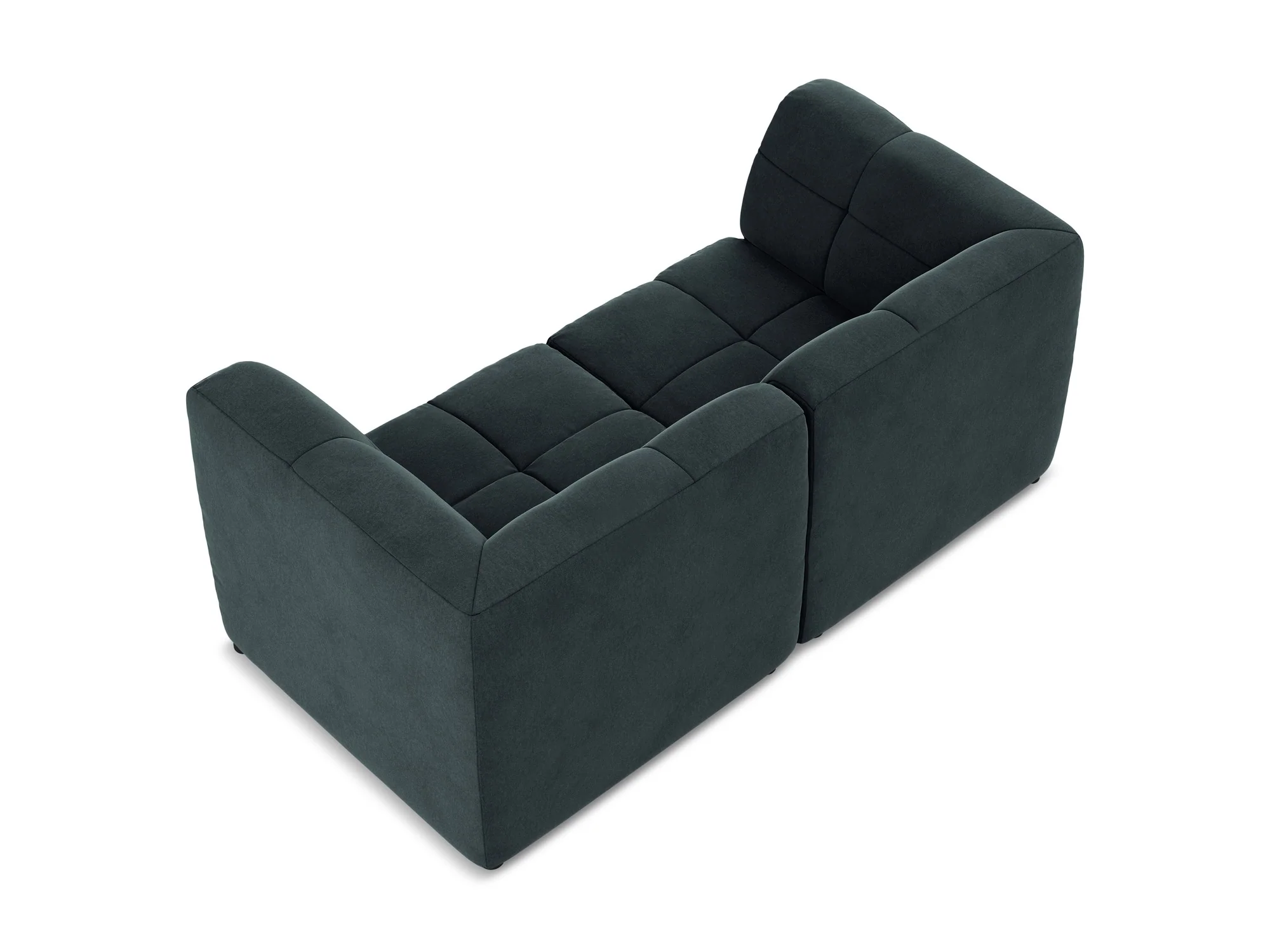 Sofa modułowa aksamitna 2-osobowa ALOHA morski - Image 5