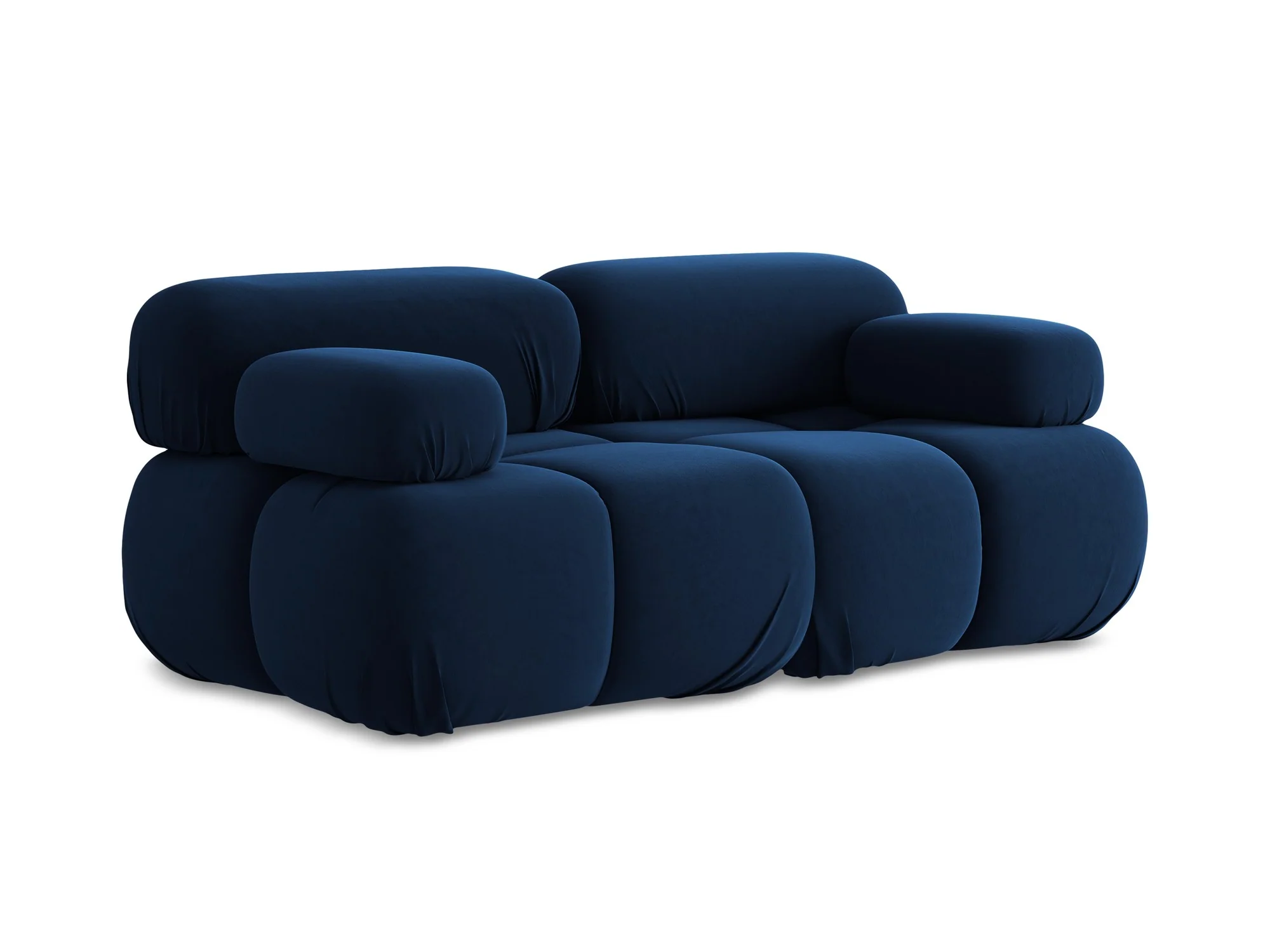 Sofa modułowa aksamitna 2-osobowa LOKUA granat królewski