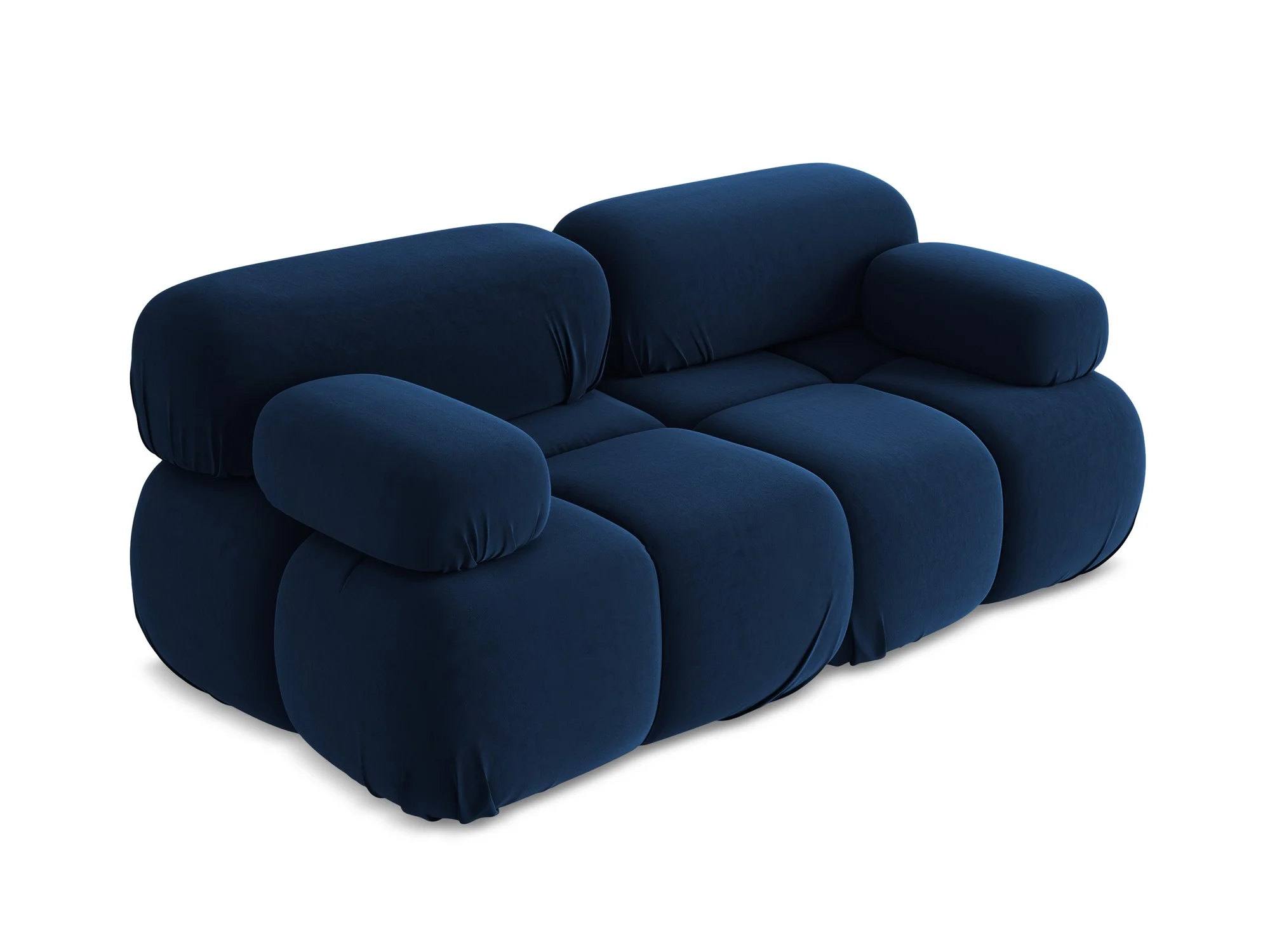 Sofa modułowa aksamitna 2-osobowa LOKUA granat królewski - Image 4