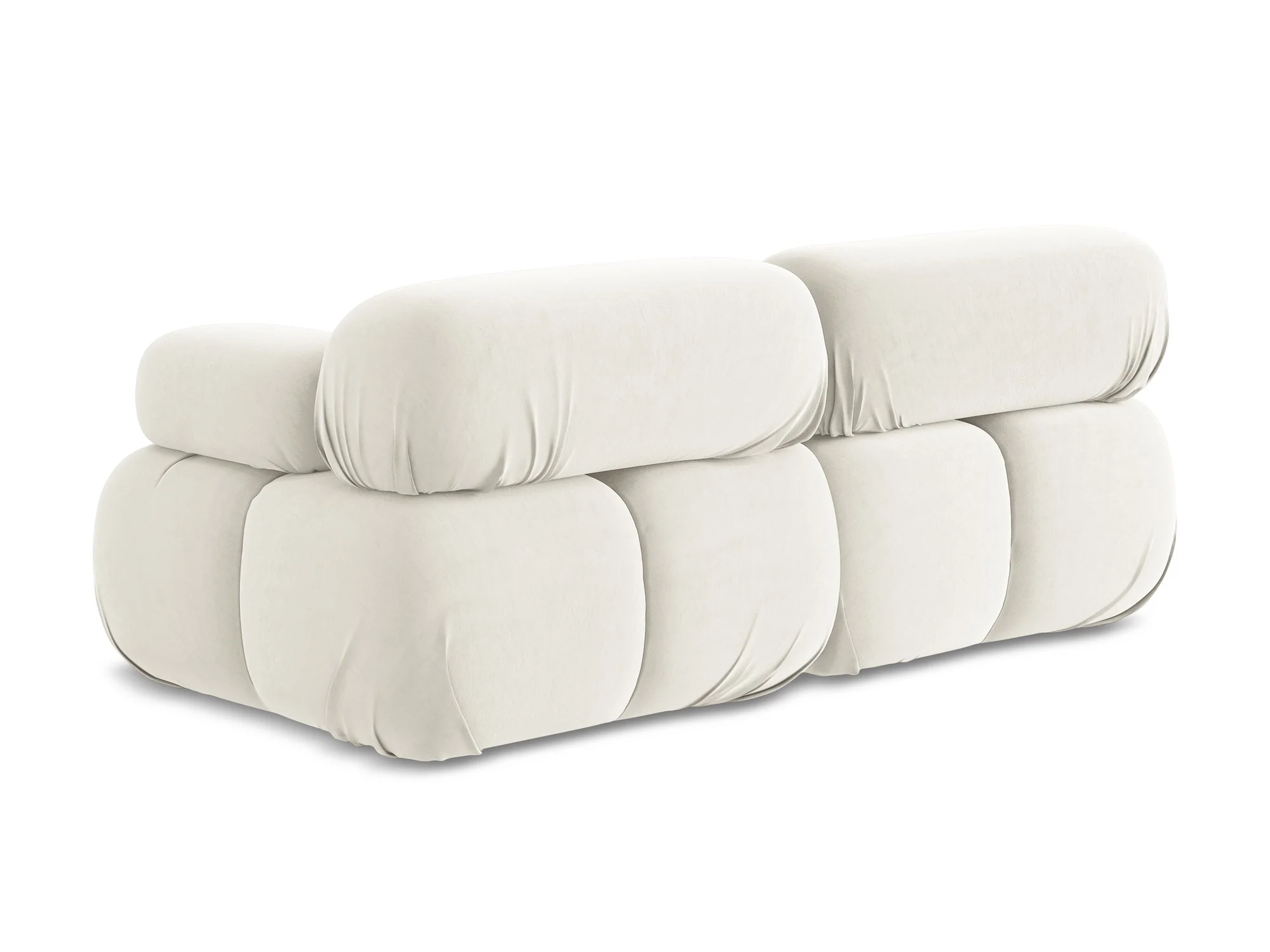 Sofa modułowa aksamitna 2-osobowa LOKUA jasnobeżowy - Image 6