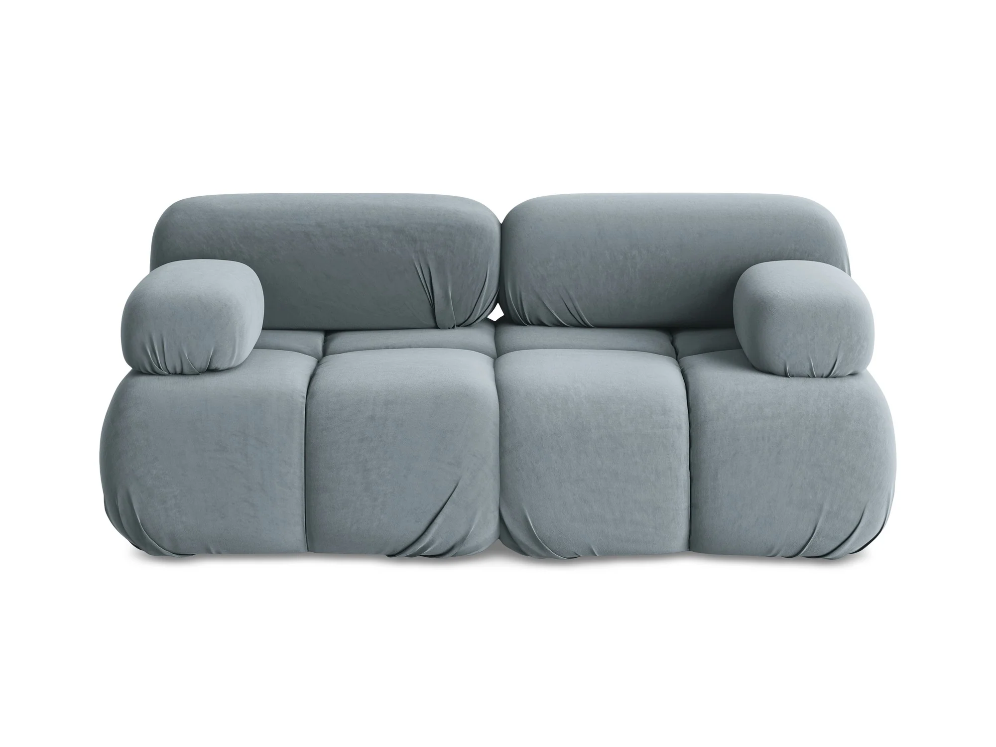 Sofa modułowa aksamitna 2-osobowa LOKUA jasnoniebieski - Image 3