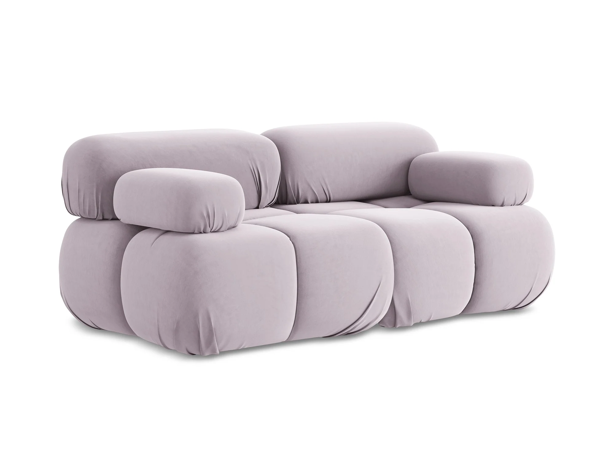 Sofa modułowa aksamitna 2-osobowa LOKUA lawendowy