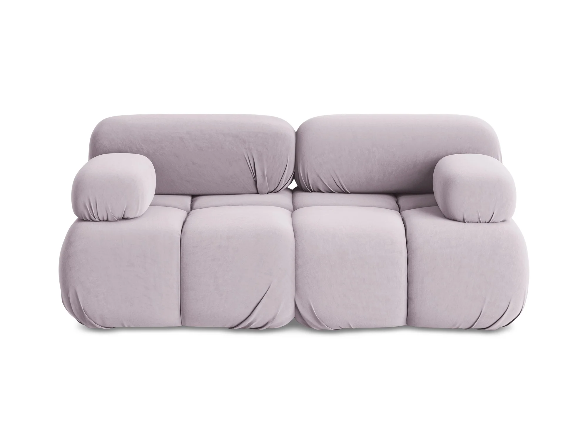 Sofa modułowa aksamitna 2-osobowa LOKUA lawendowy - Image 3