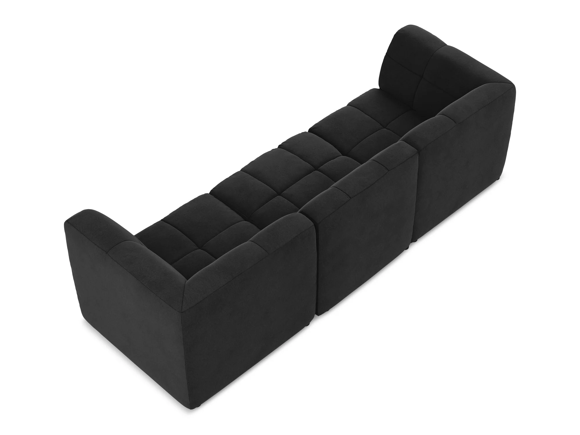 Sofa modułowa aksamitna 3-osobowa ALOHA czarny - Image 5
