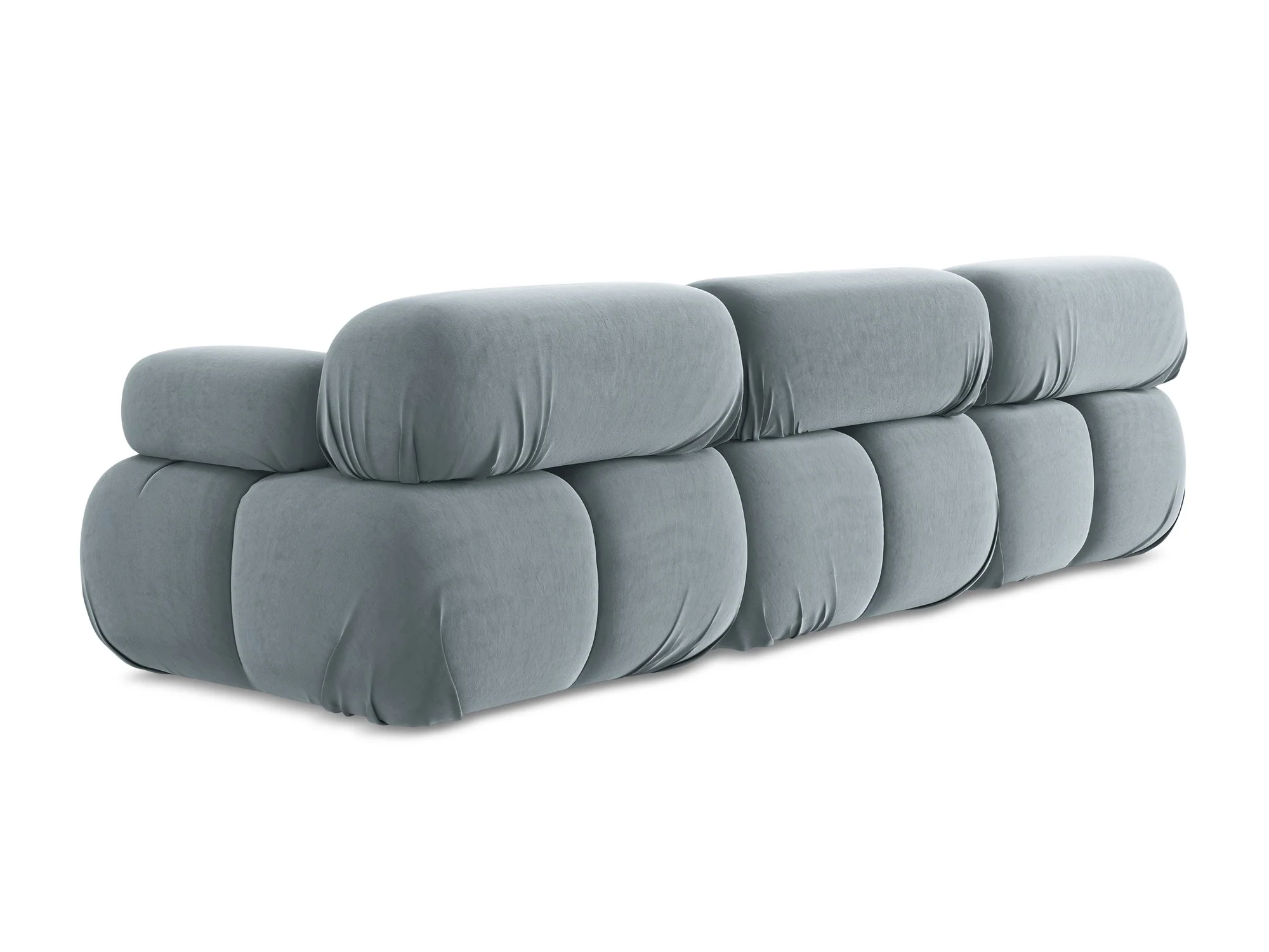 Sofa modułowa aksamitna 3-osobowa LOKUA jasnoniebieski - Image 6