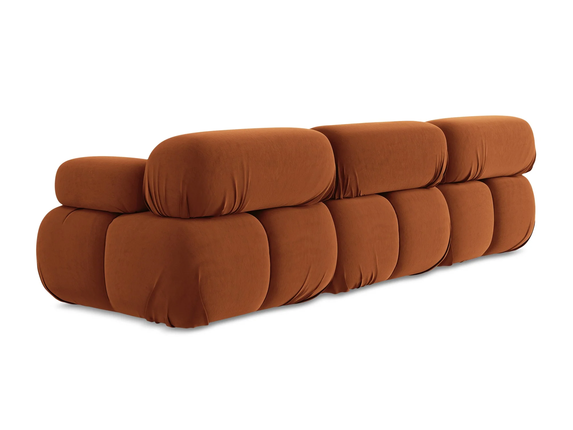 Sofa modułowa aksamitna 3-osobowa LOKUA terakota - Image 6